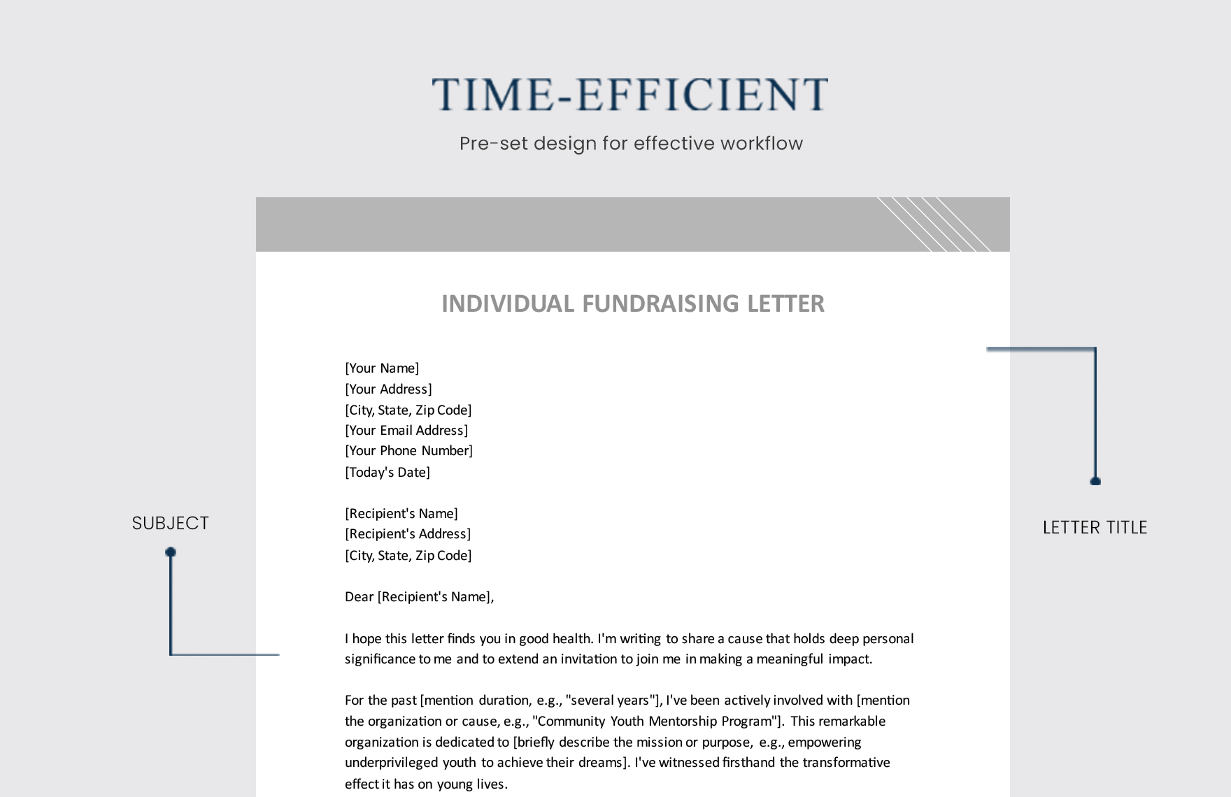 Individual Fundraising Letter
