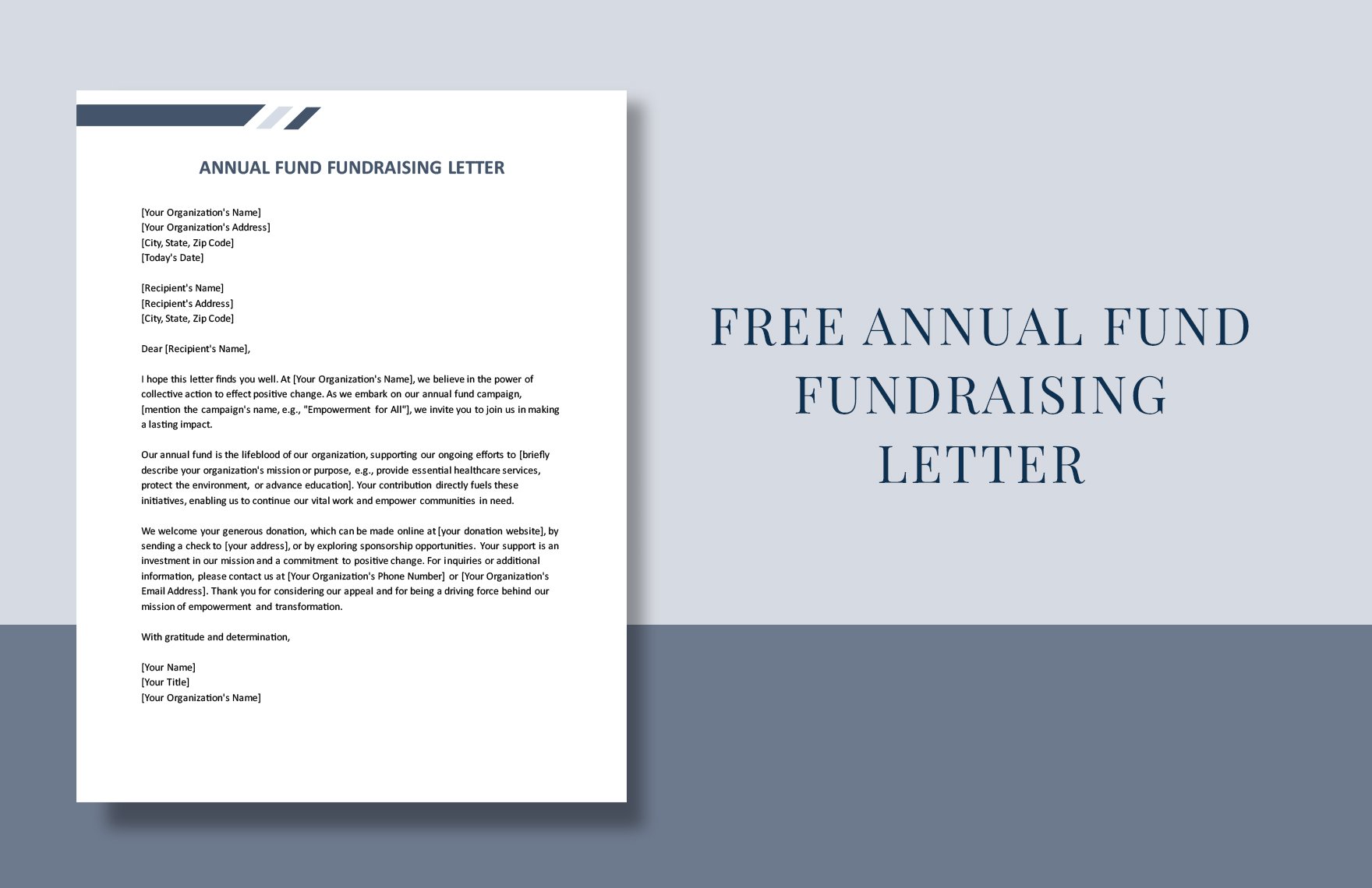 Annual Fund Fundraising Letter