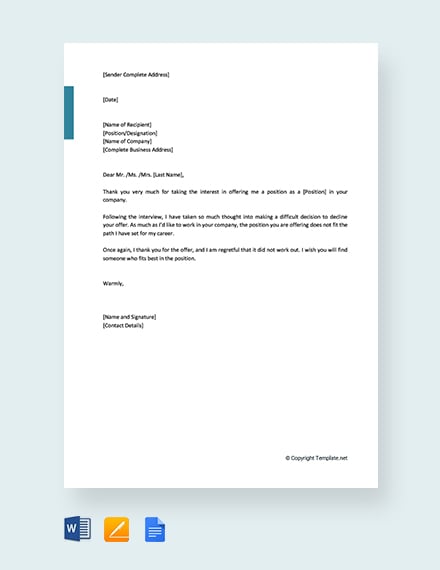 FREE Job Interview Appointment Letter Template - Word | Template.net