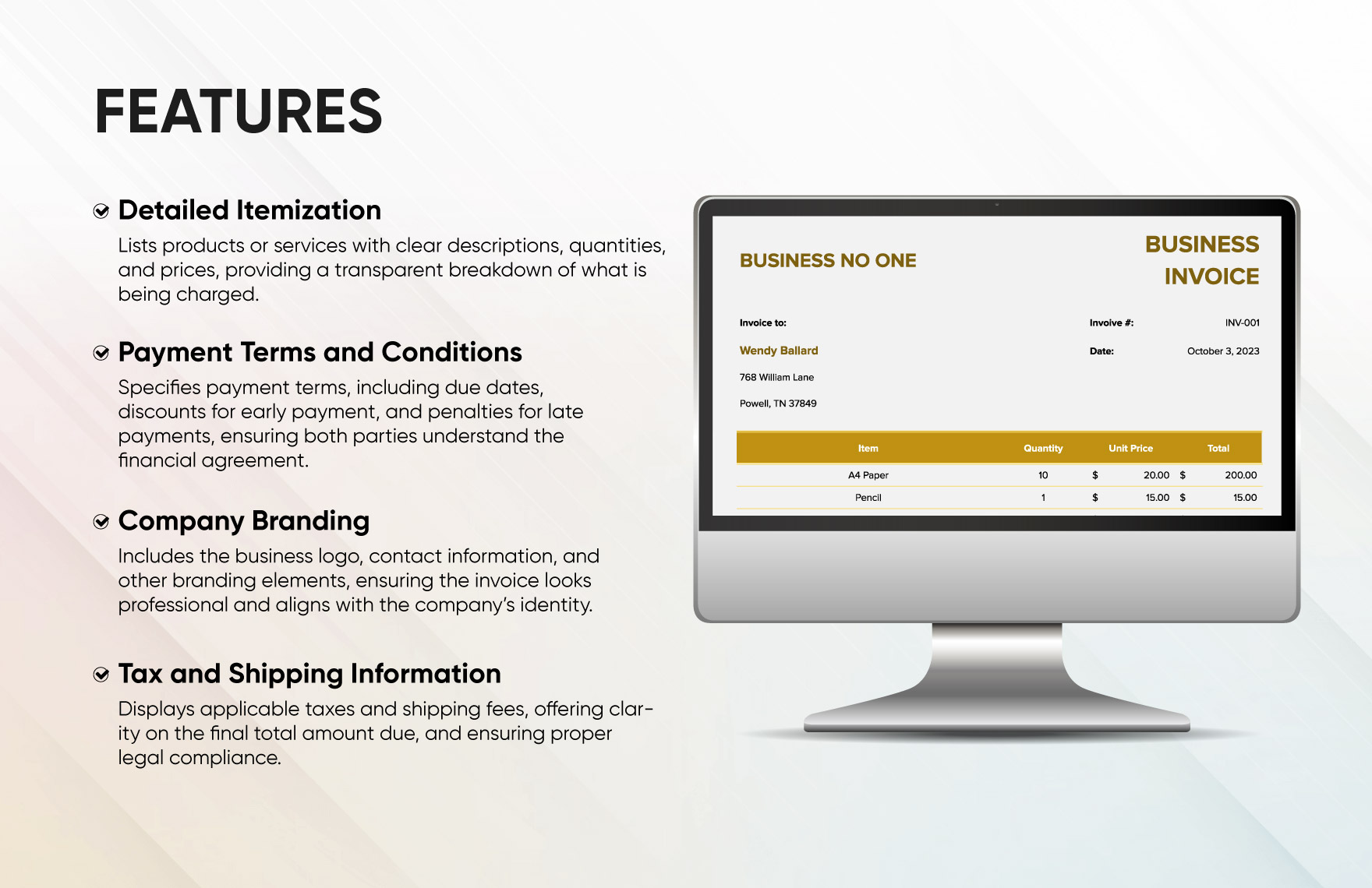Business Invoice Template