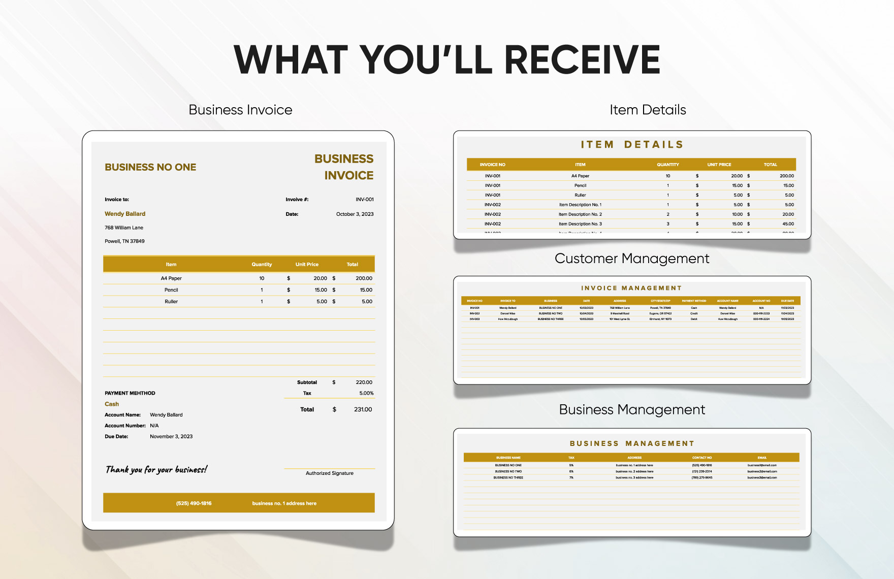 Business Invoice Template