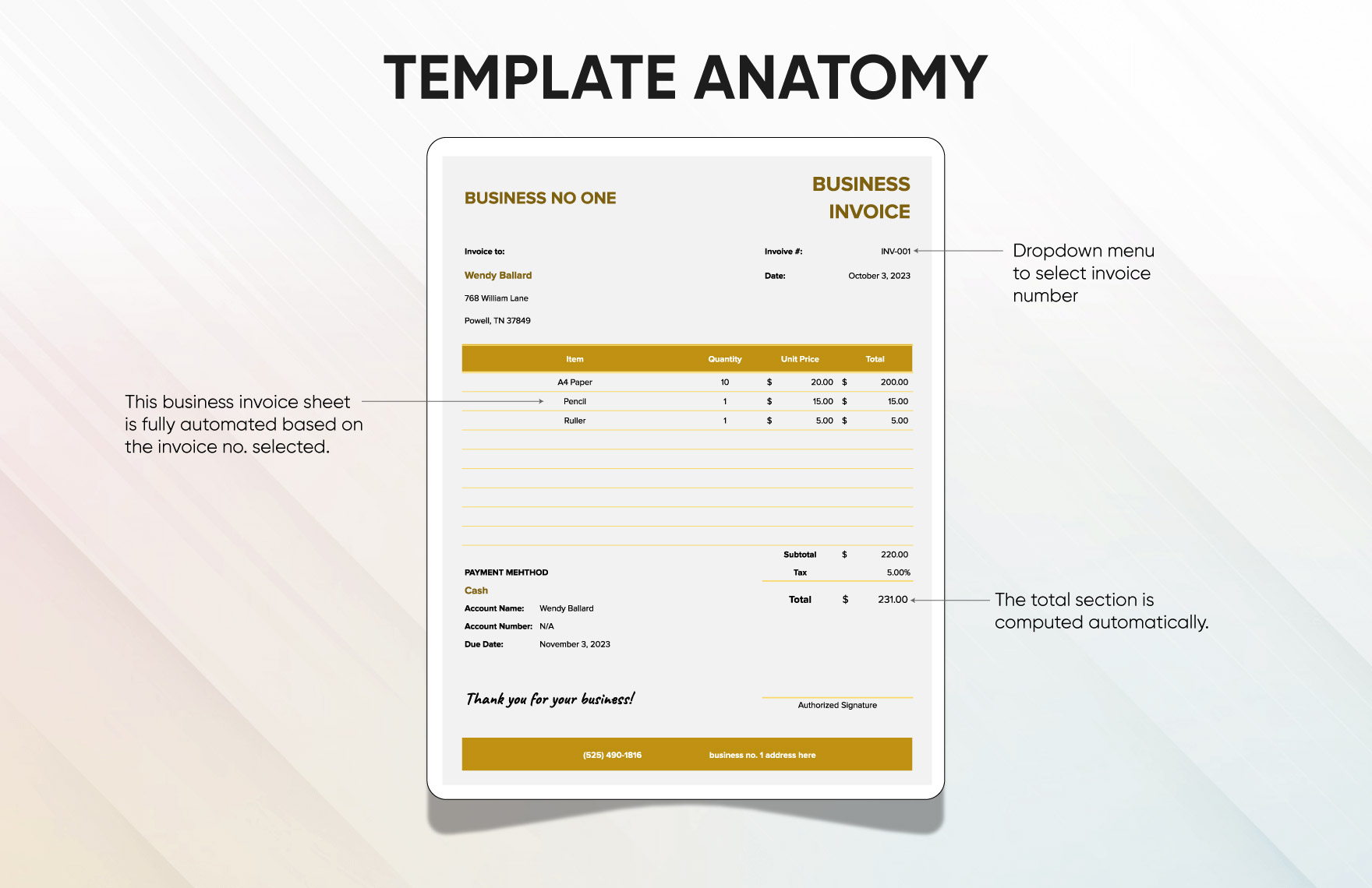 Business Invoice Template