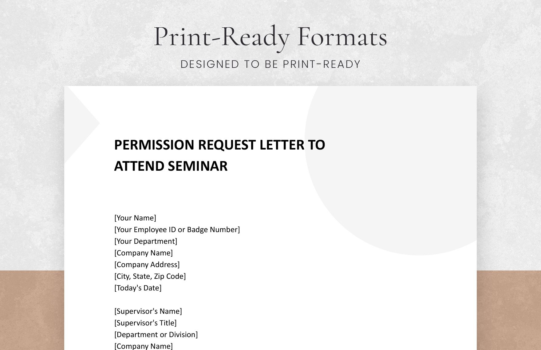 Permission Request Letter To Attend Seminar