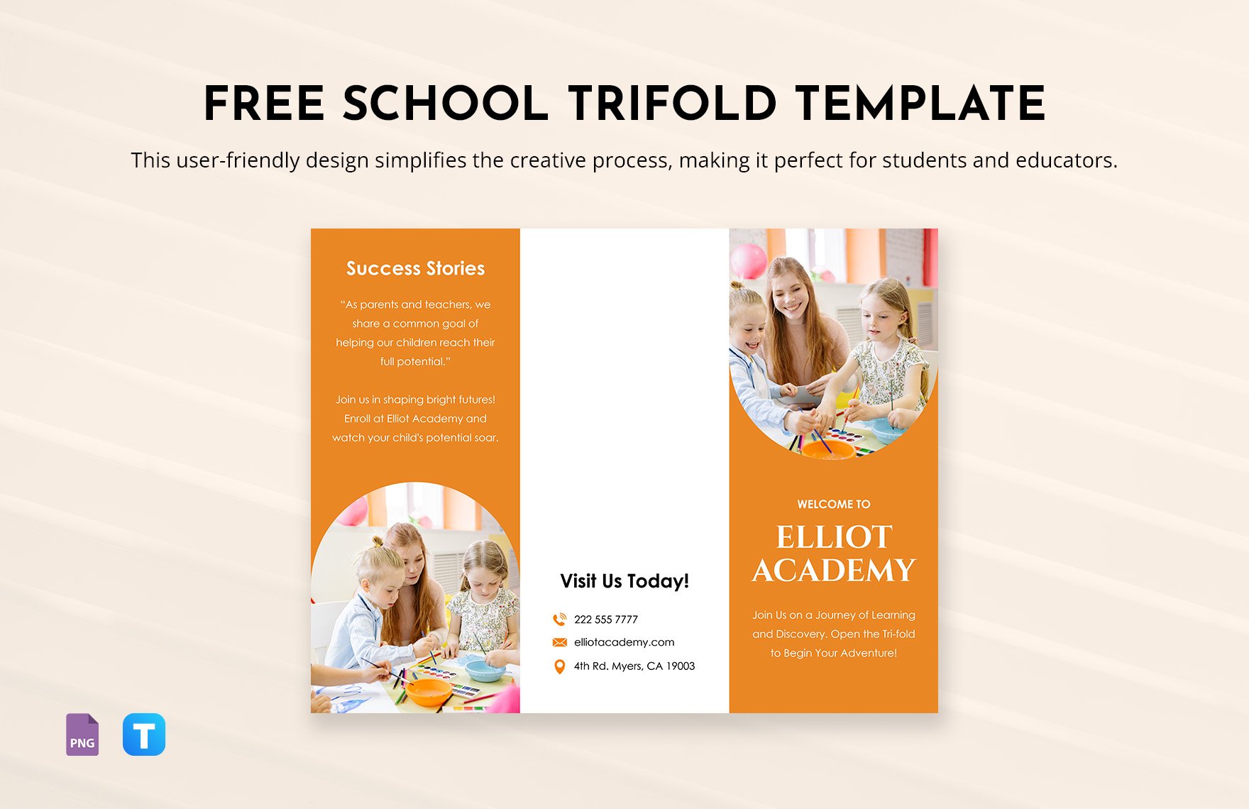 Free School Trifold Template
