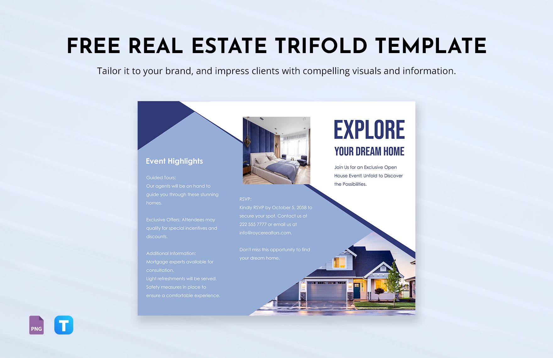Free Real Estate Trifold Template