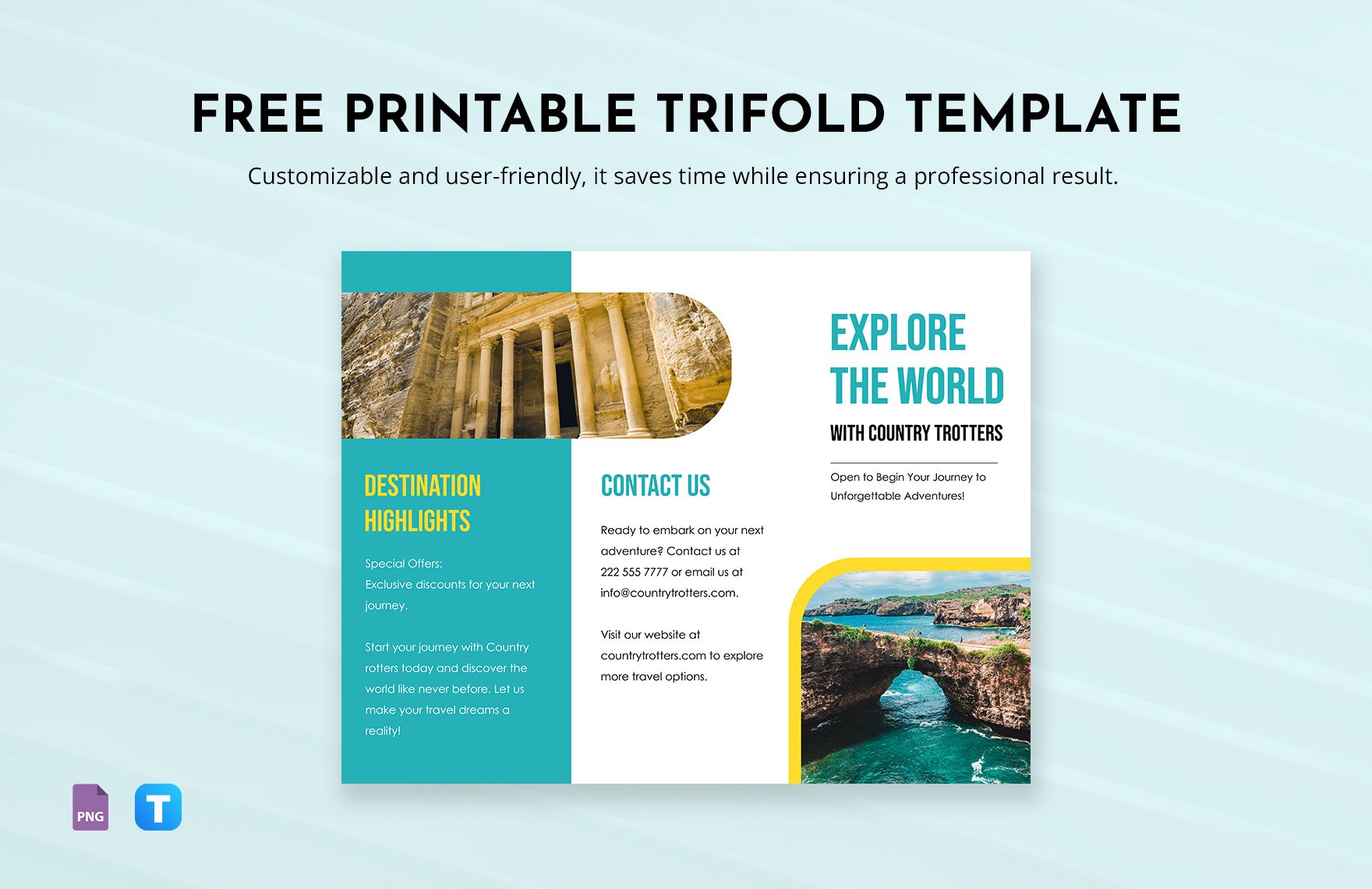 Printable Trifold Template
