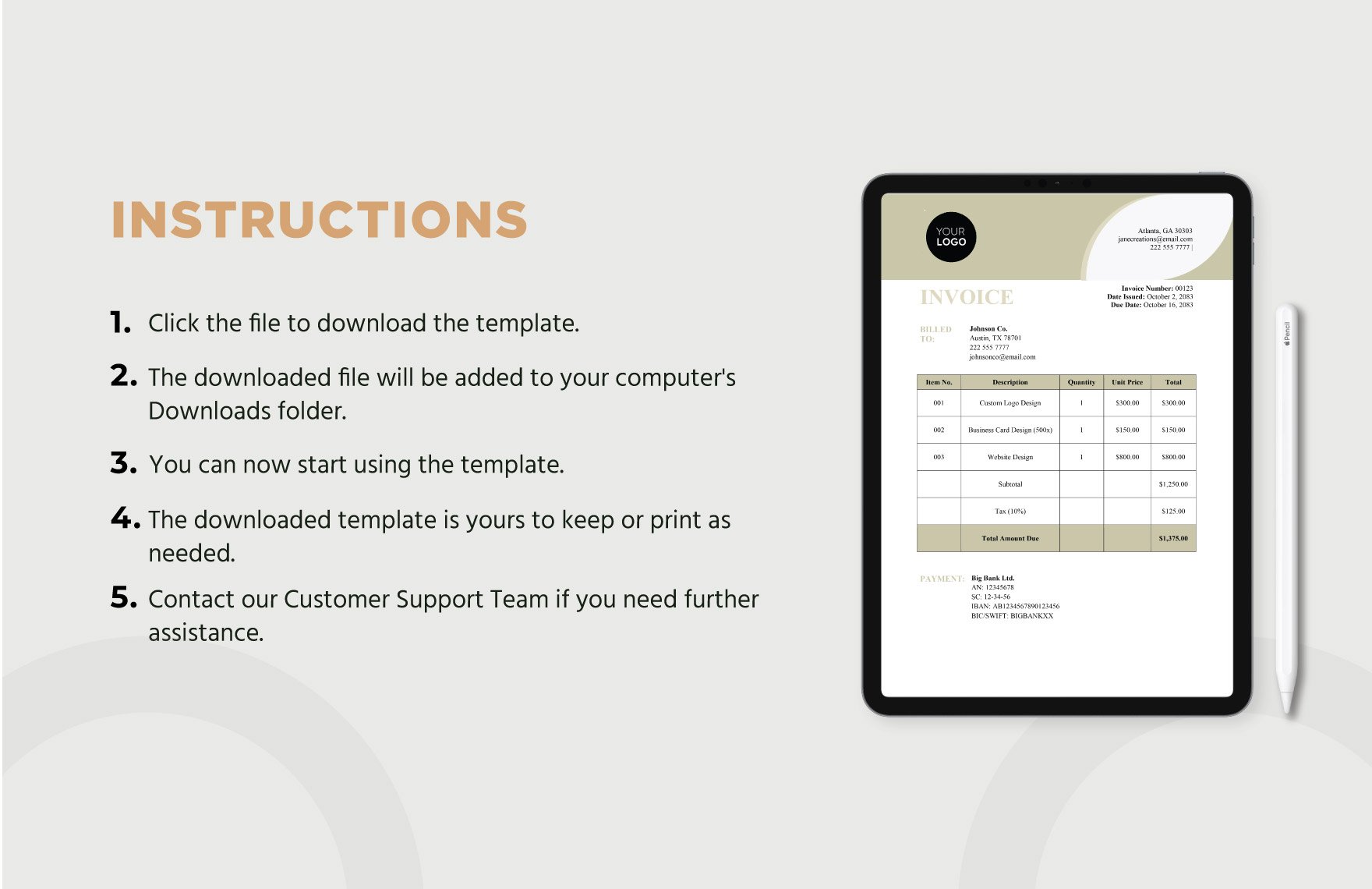 Invoice Word Template