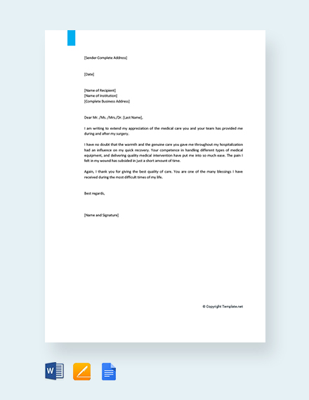 FREE Medical Hardship Letter Template - Word | Google Docs | Apple ...