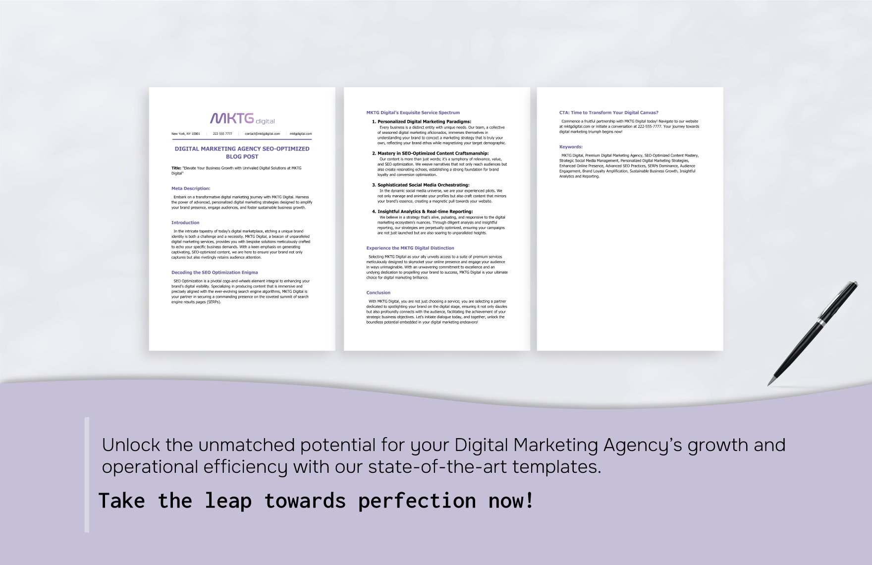 Digital Marketing Agency SEO-Optimized Blog Post Template