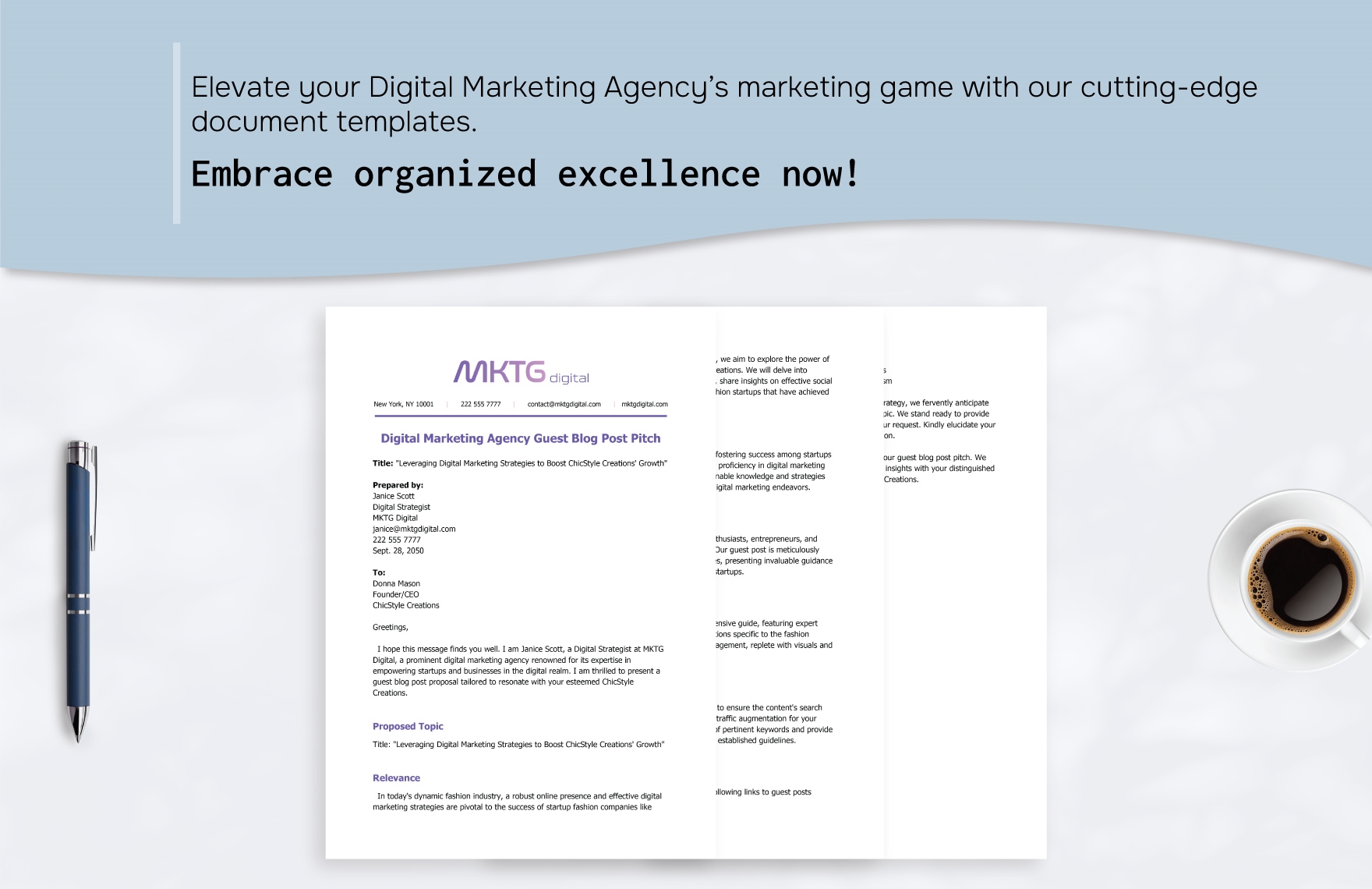 Digital Marketing Agency Guest Blog Post Pitch Template