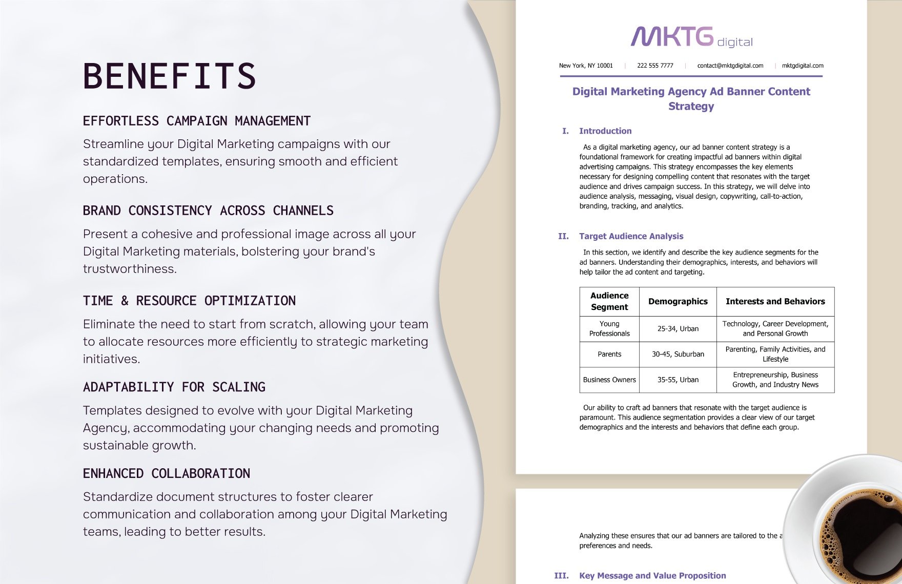 Digital Marketing Agency Ad Banner Content Strategy Template