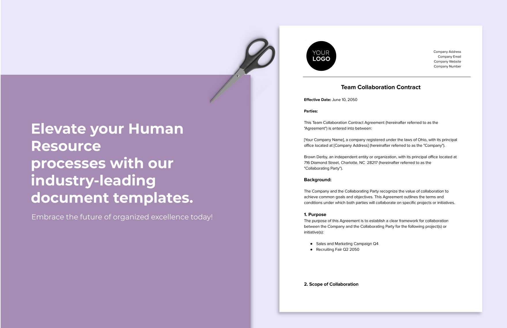 Team Collaboration Contract HR Template