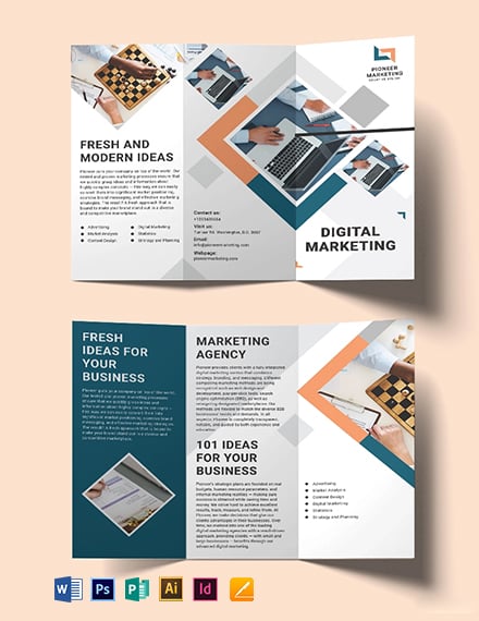 Sample Marketing Agency TriFold Brochure Template