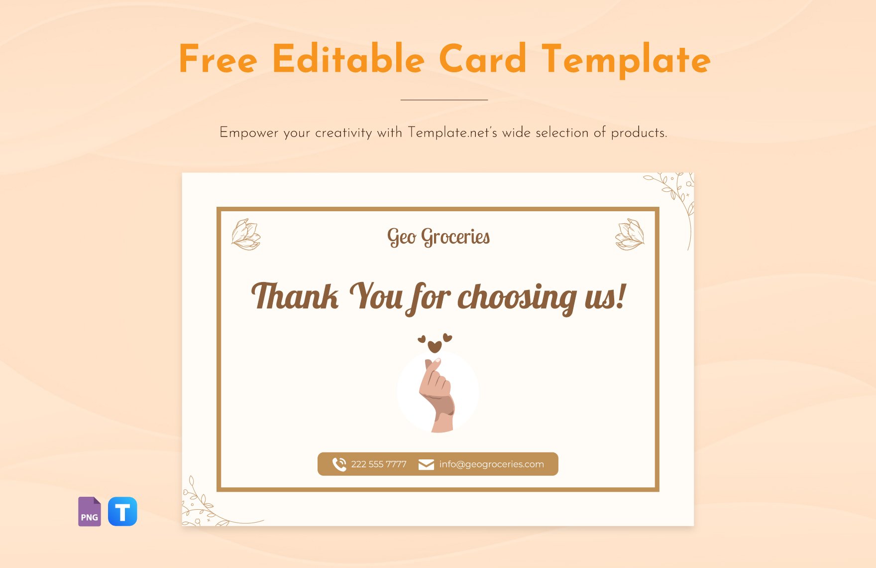 Editable Card Template in PNG