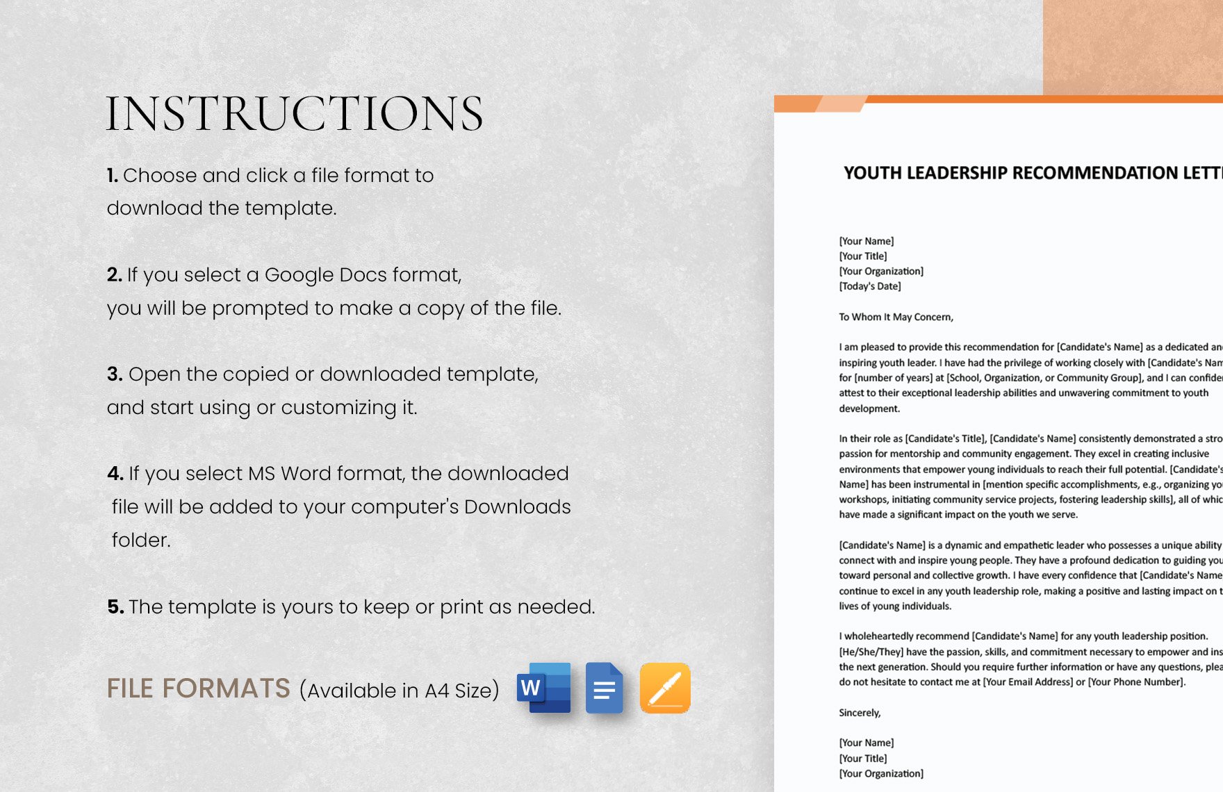 Youth Leadership Recommendation Letter