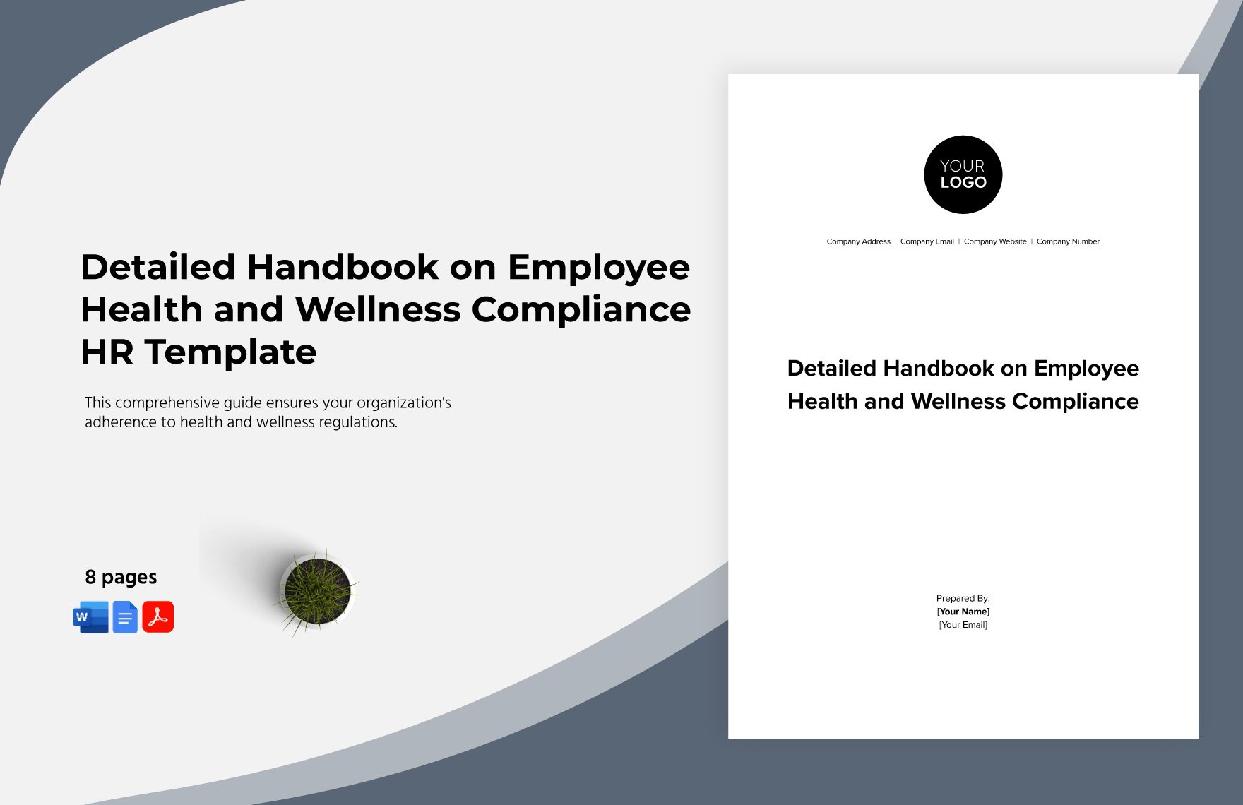 Detailed Handbook on Employee Health and Wellness Compliance HR Template