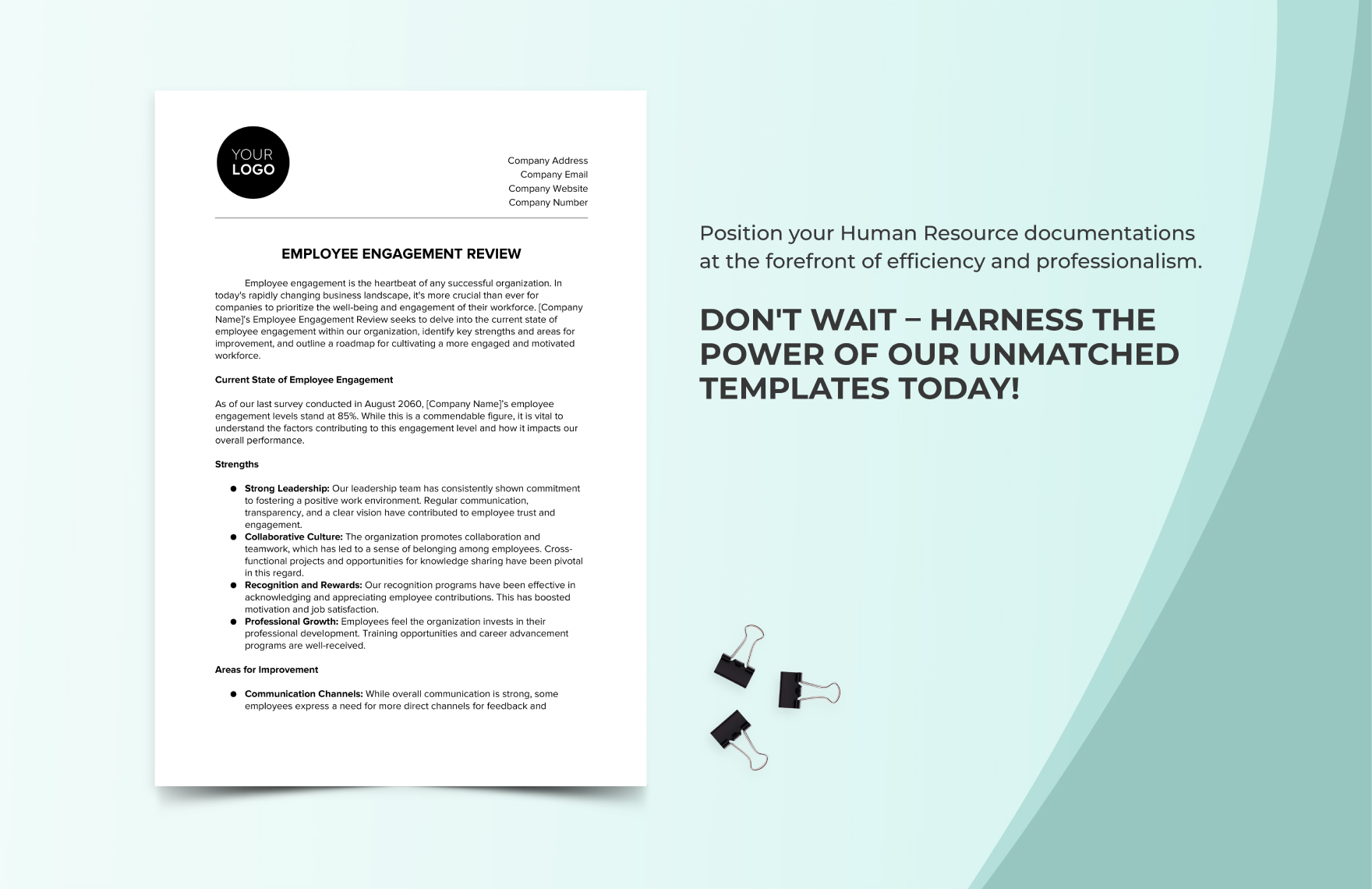 Employee Engagement Review HR Template