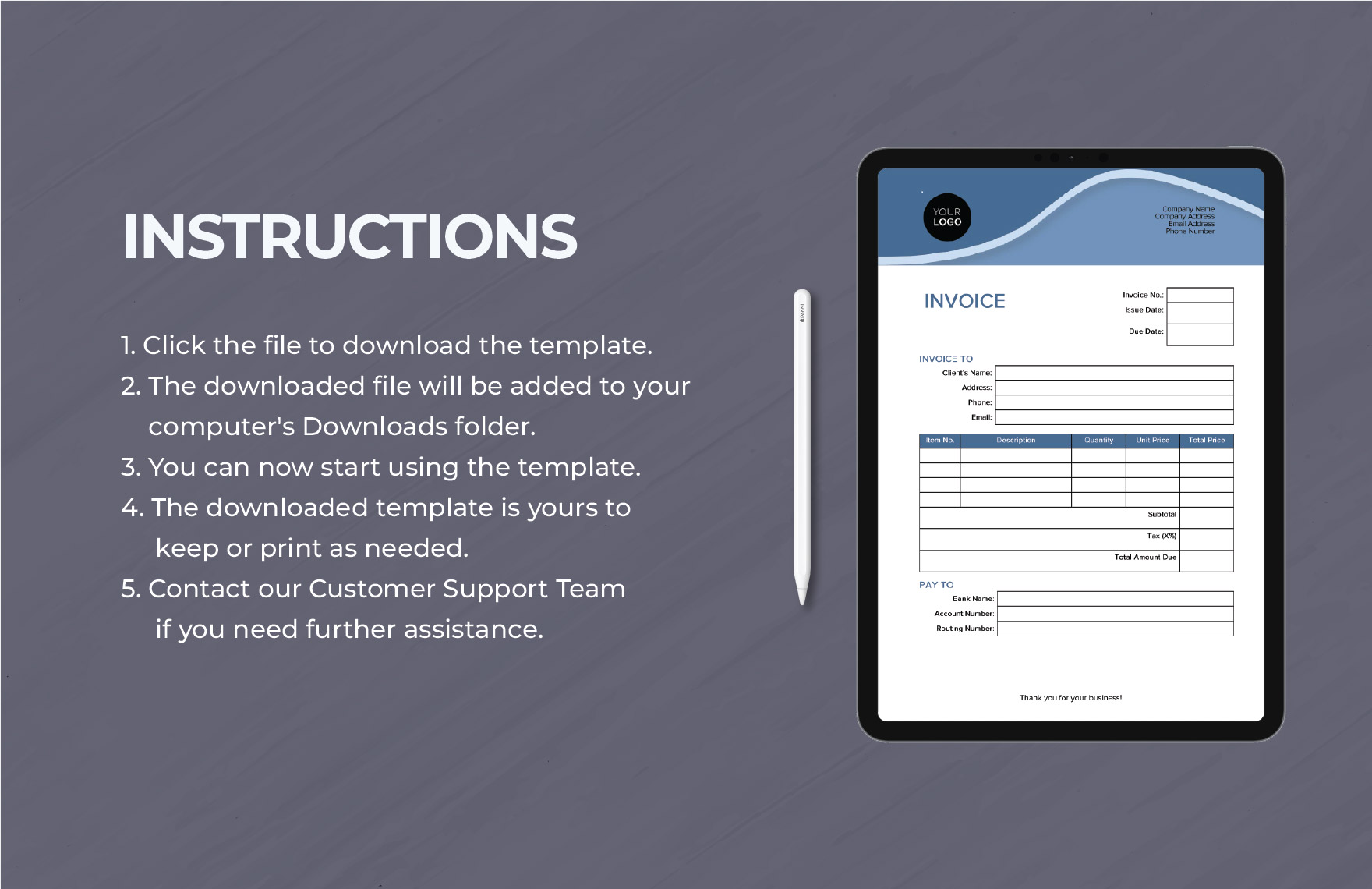 Free Fillable Invoice Template Download in Word Template net