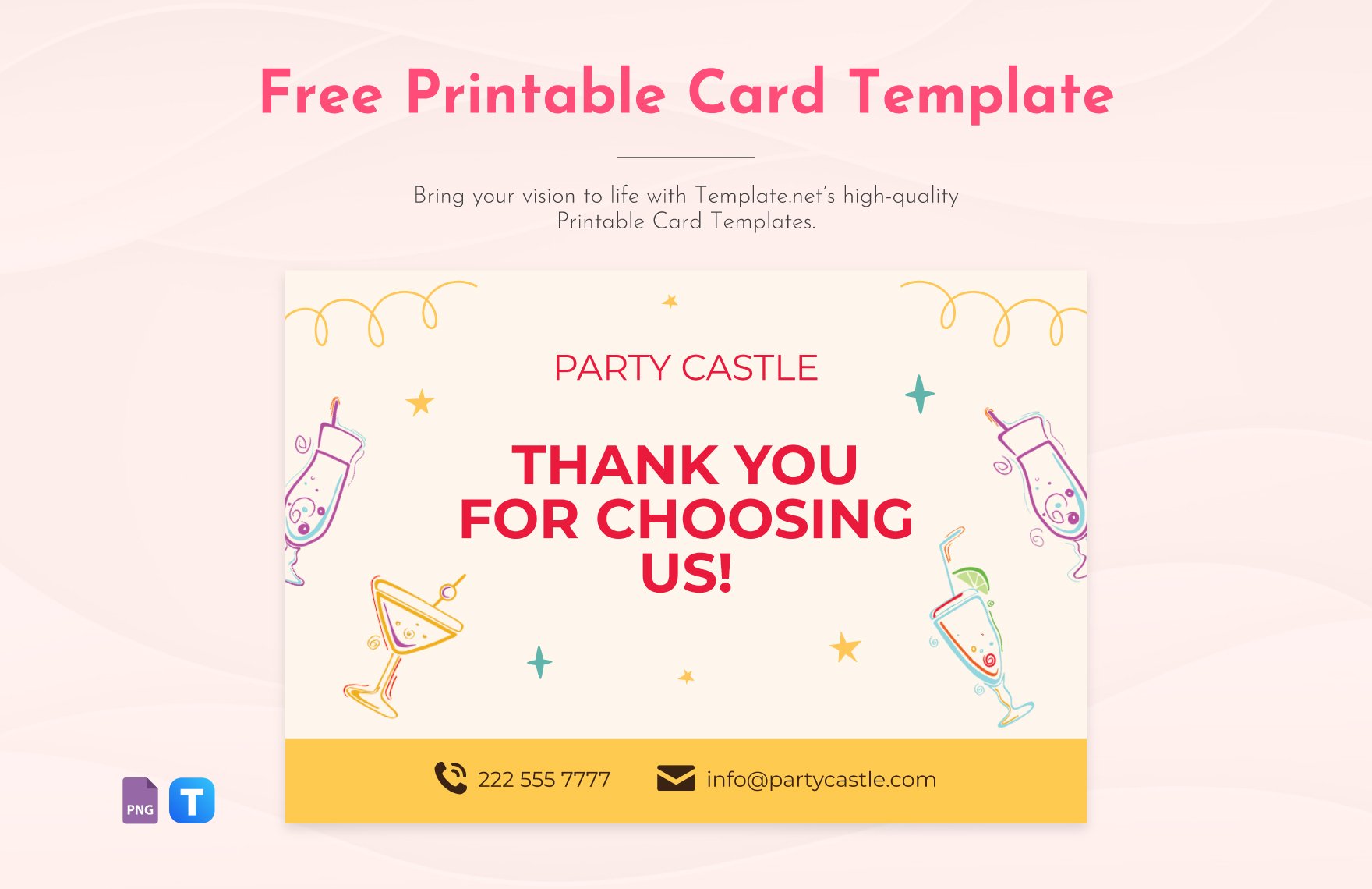 Free Printable Card Template in PNG