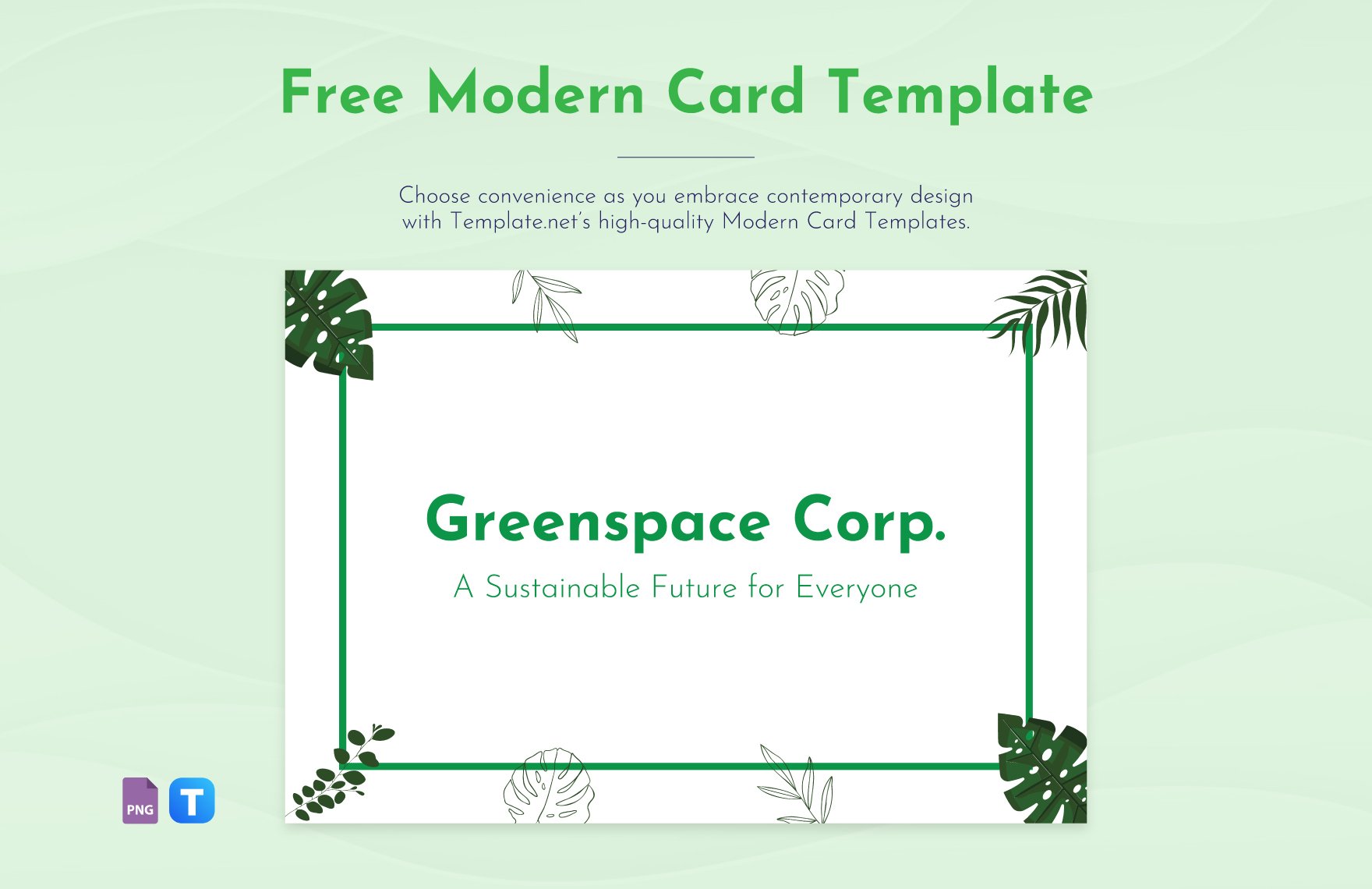Modern Card Template in PNG