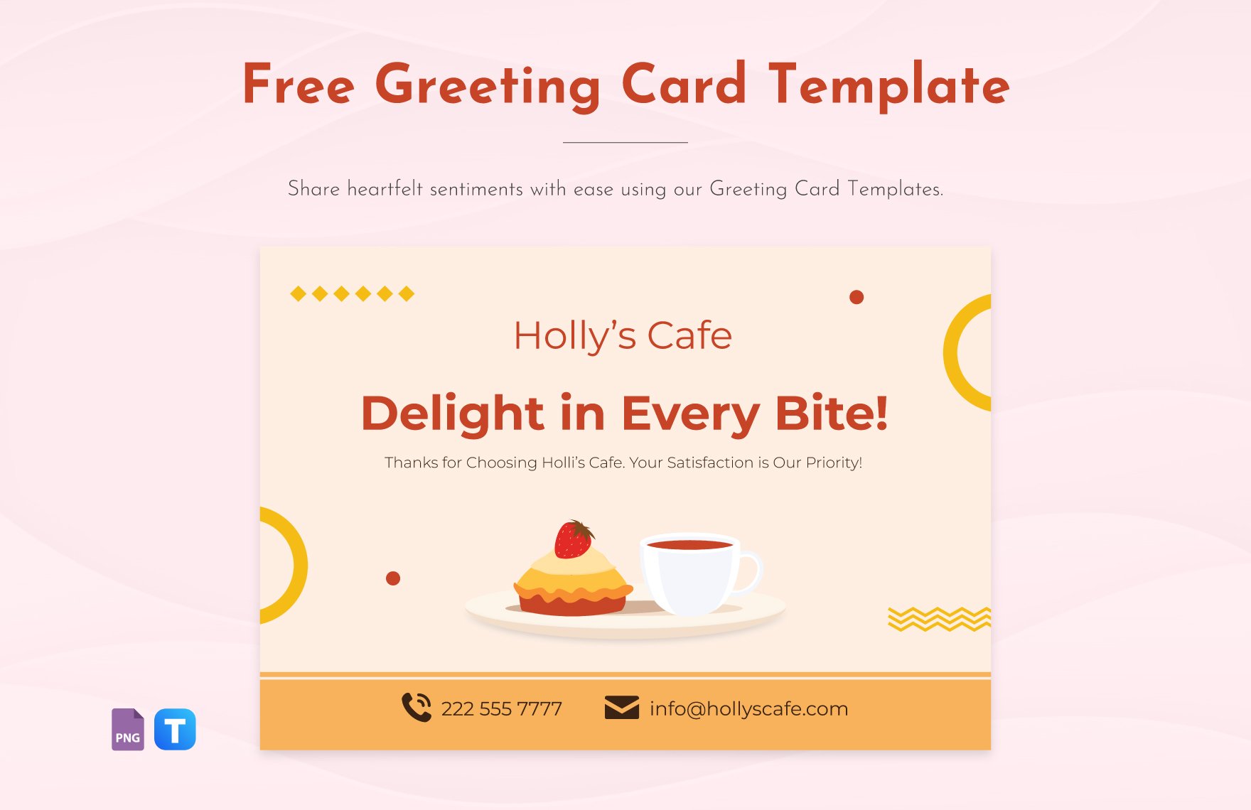 Greeting Card Template in PNG