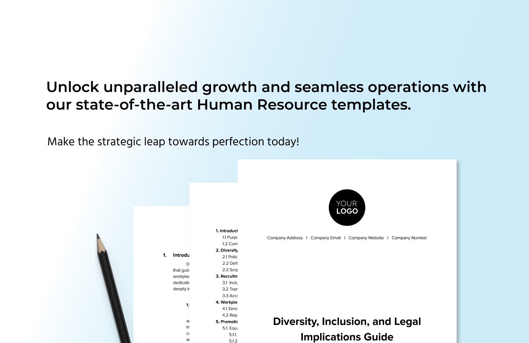 Diversity, Inclusion, and Legal Implications Guide HR Template