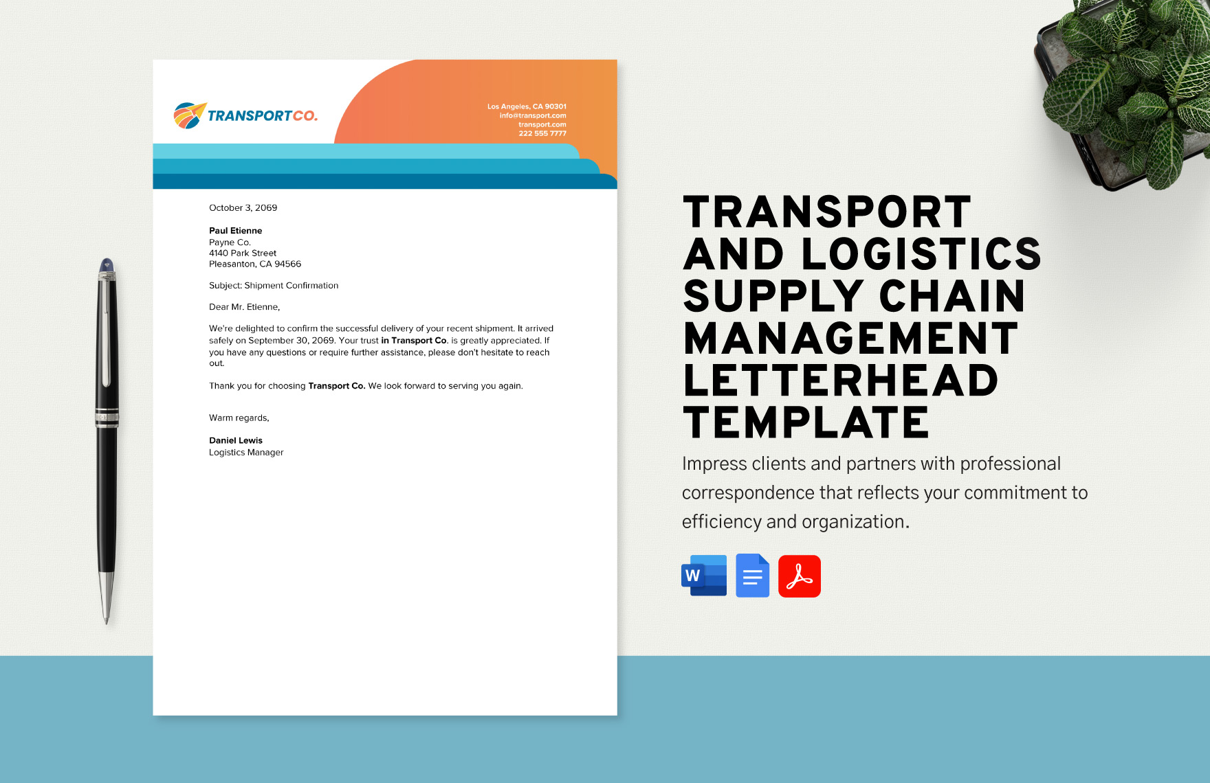 Editable Logistic Letterhead Templates In Word To Download