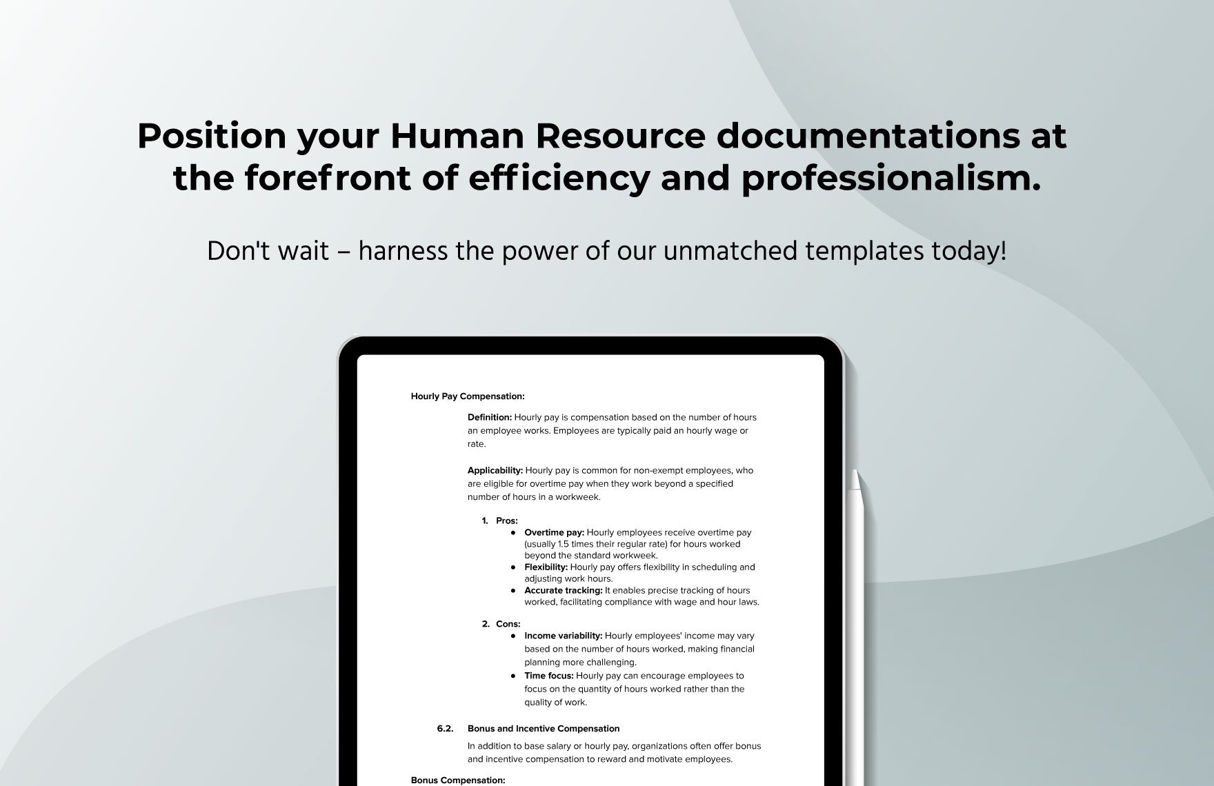 Wage and Salary Laws and Regulations Manual HR Template
