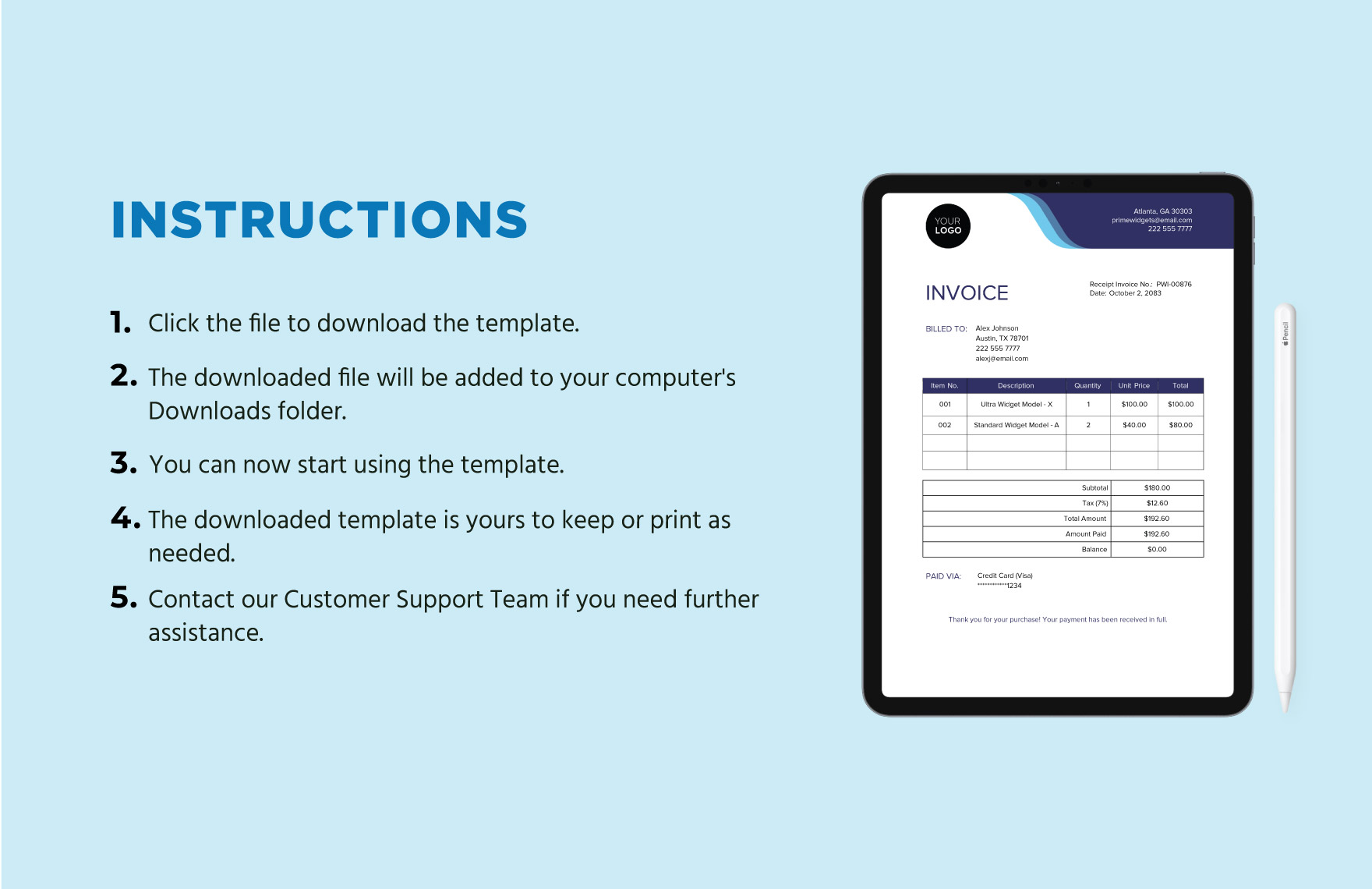 Free Receipt Invoice Template - Download in Word | Template.net