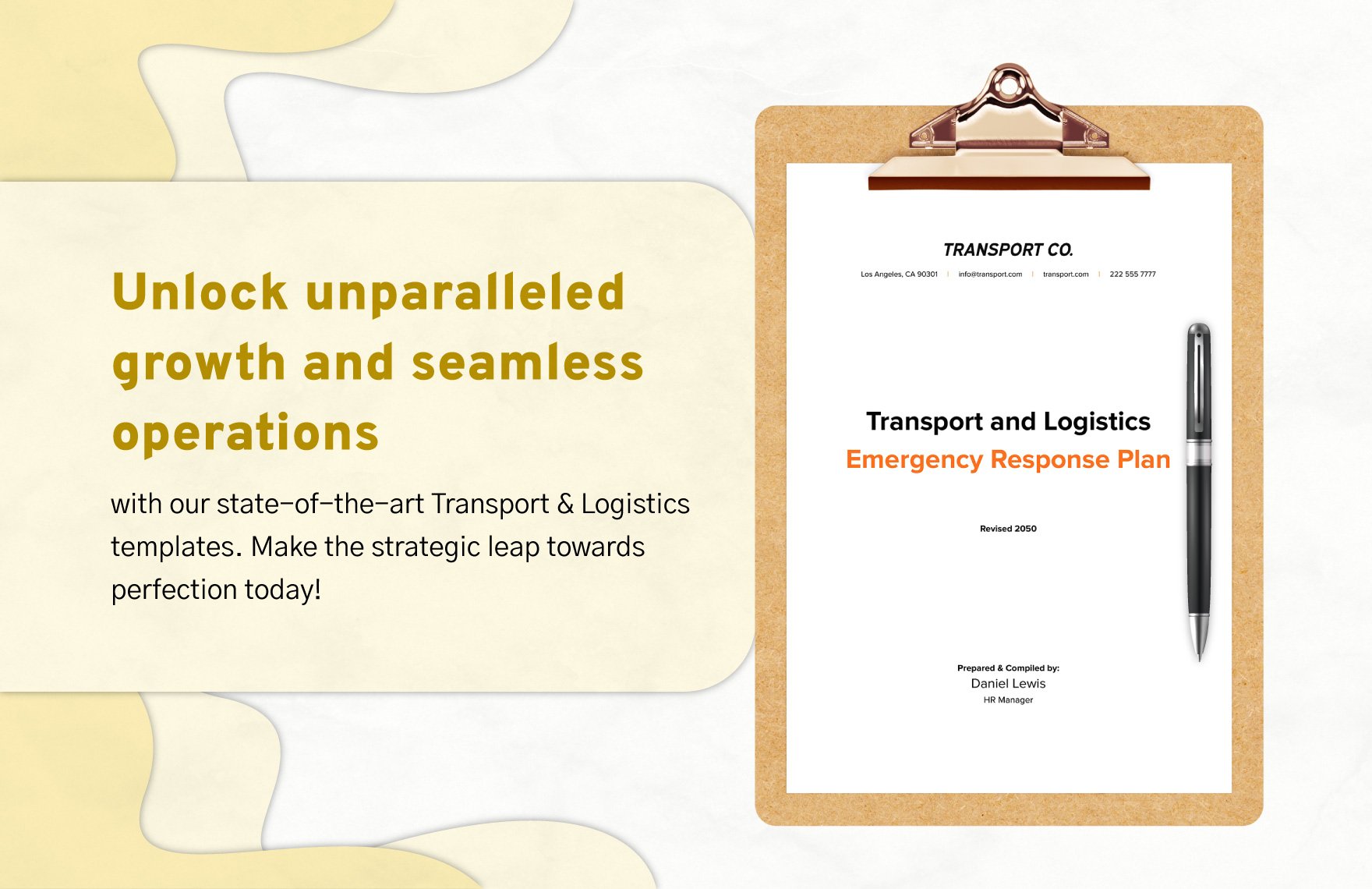 Transport and Logistics Emergency Response Plan Template