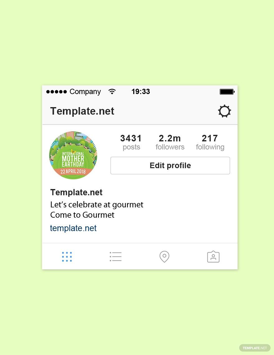 International Earth Day Instagram Profile Photo Template