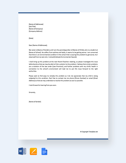 39+ FREE Complaint Letter Templates - Word | Google Docs | Apple (MAC ...