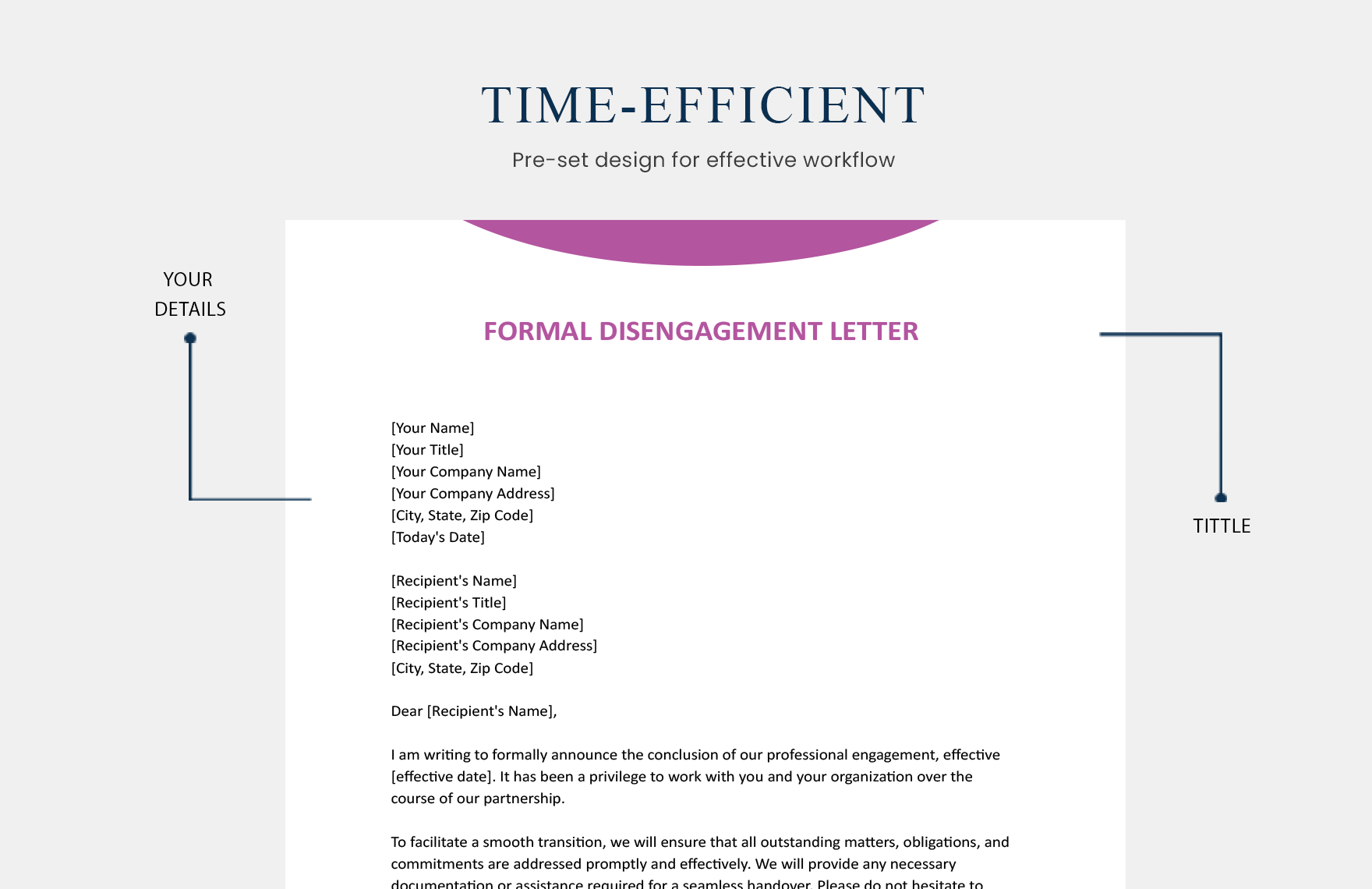 Formal Disengagement Letter