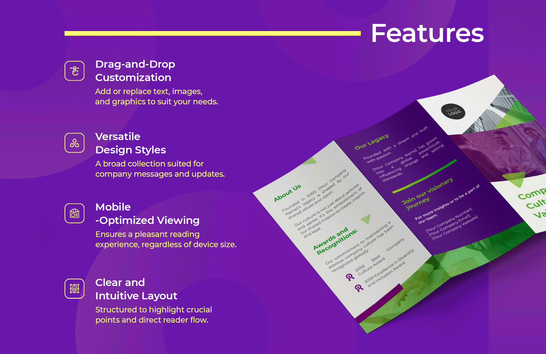 Company Culture and Values Brochure HR Template