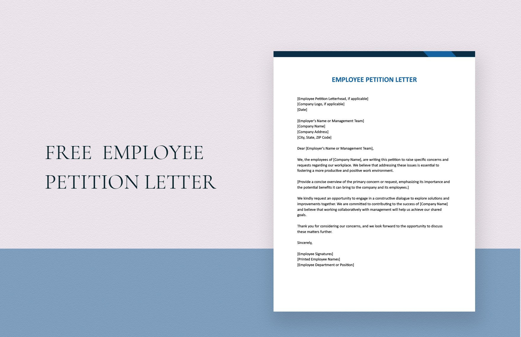 Employee Petition Letter