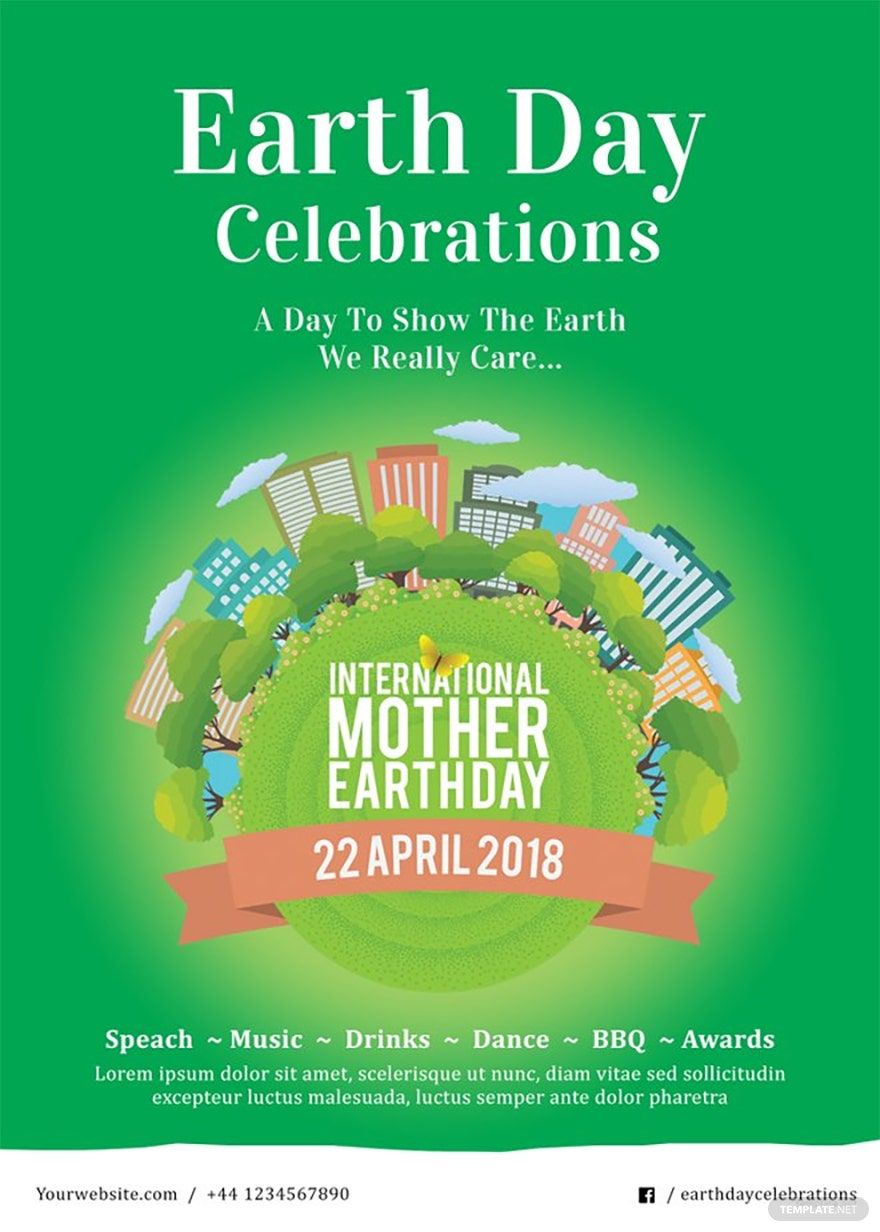 International Earth Day Invitation Template
