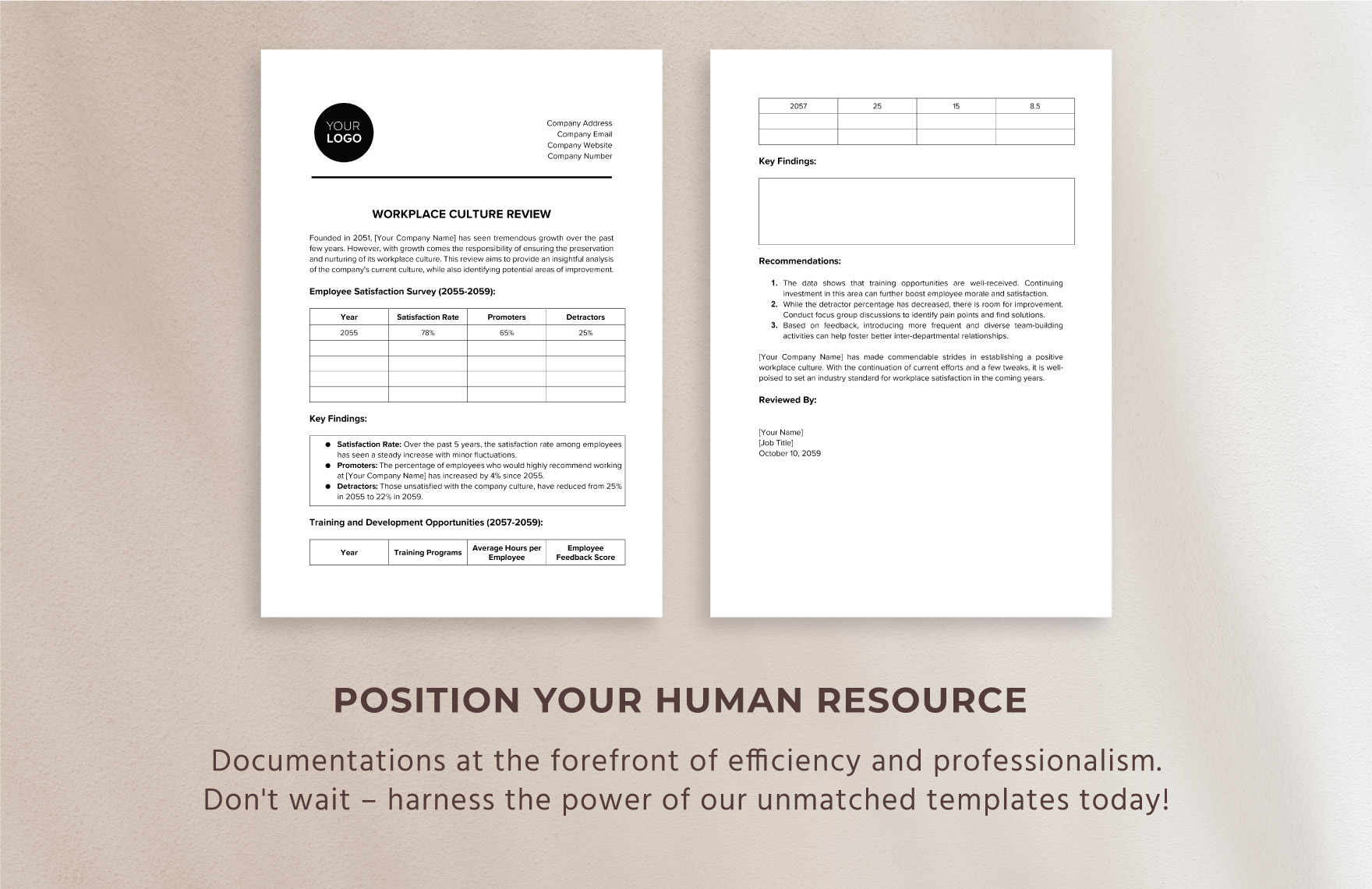 Workplace Culture Review HR Template