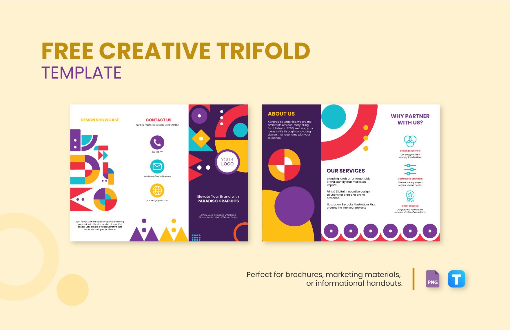 Free Creative Trifold Template
