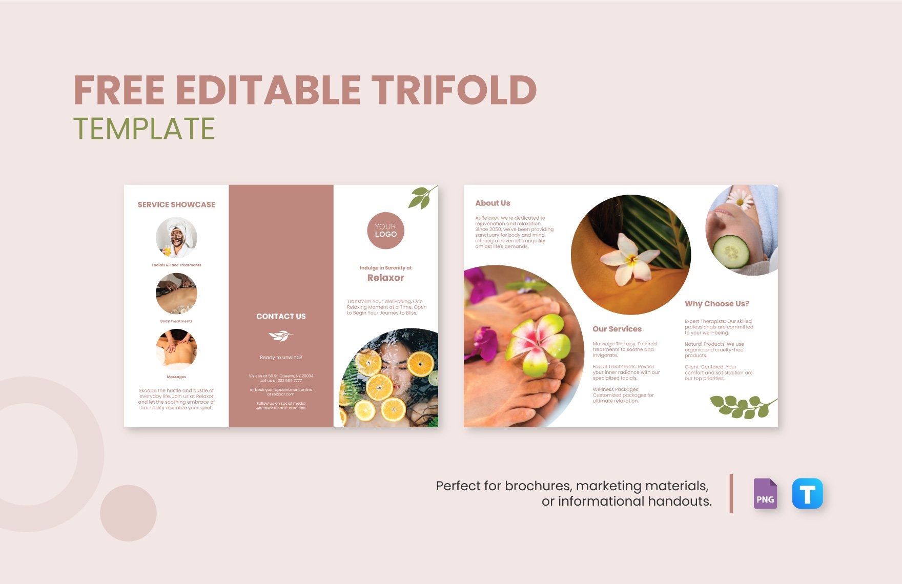 Free Editable Trifold Template