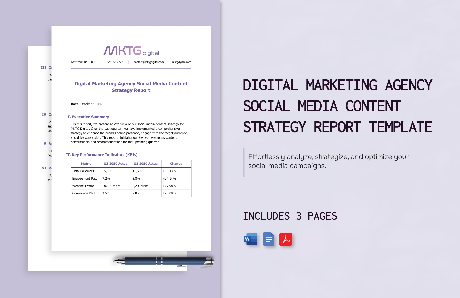 Editable Social Media Report Templates In Word To Download