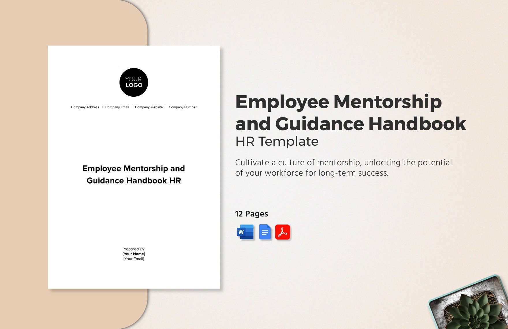 Employee Mentorship and Guidance Handbook HR Template in Word, Google Docs, PDF