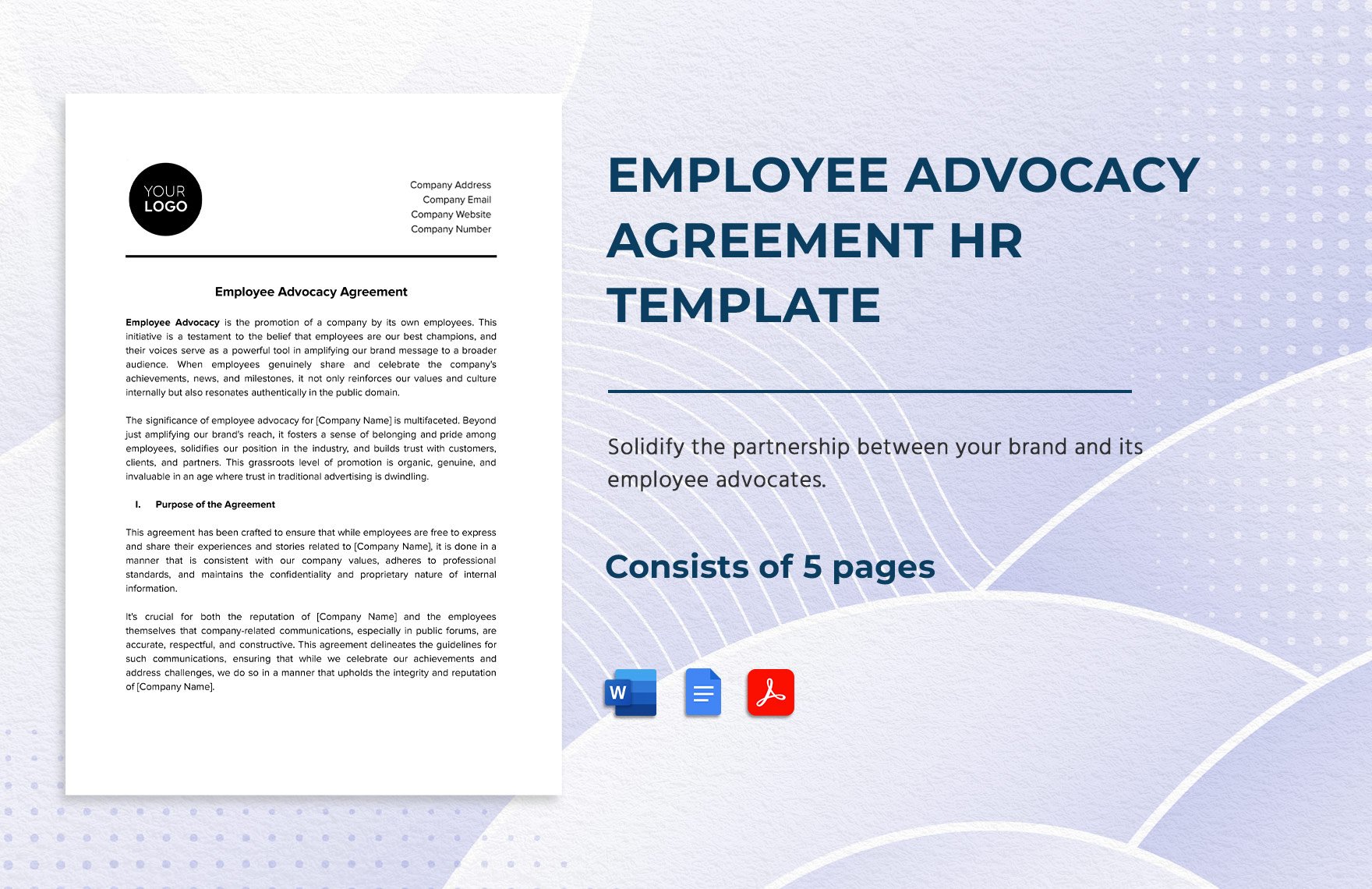 Employee Advocacy Agreement HR Template in Word, Google Docs, PDF