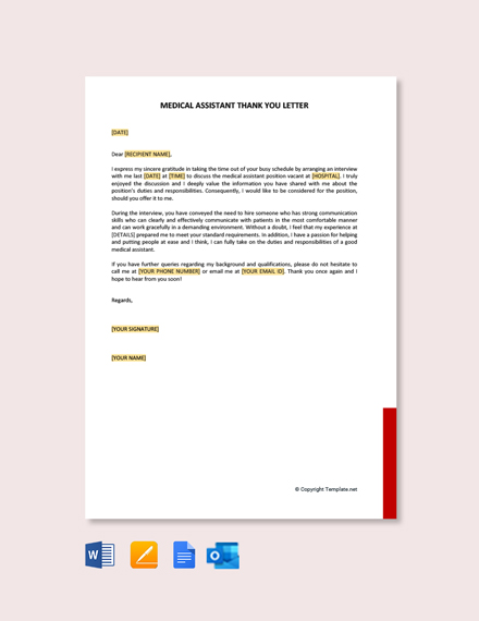 FREE Thank You Letter For Medical Laboratory Technician ...