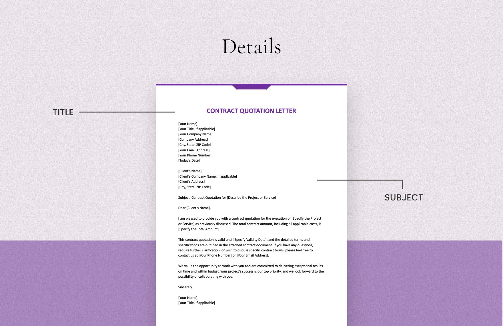 Contract Quotation Letter