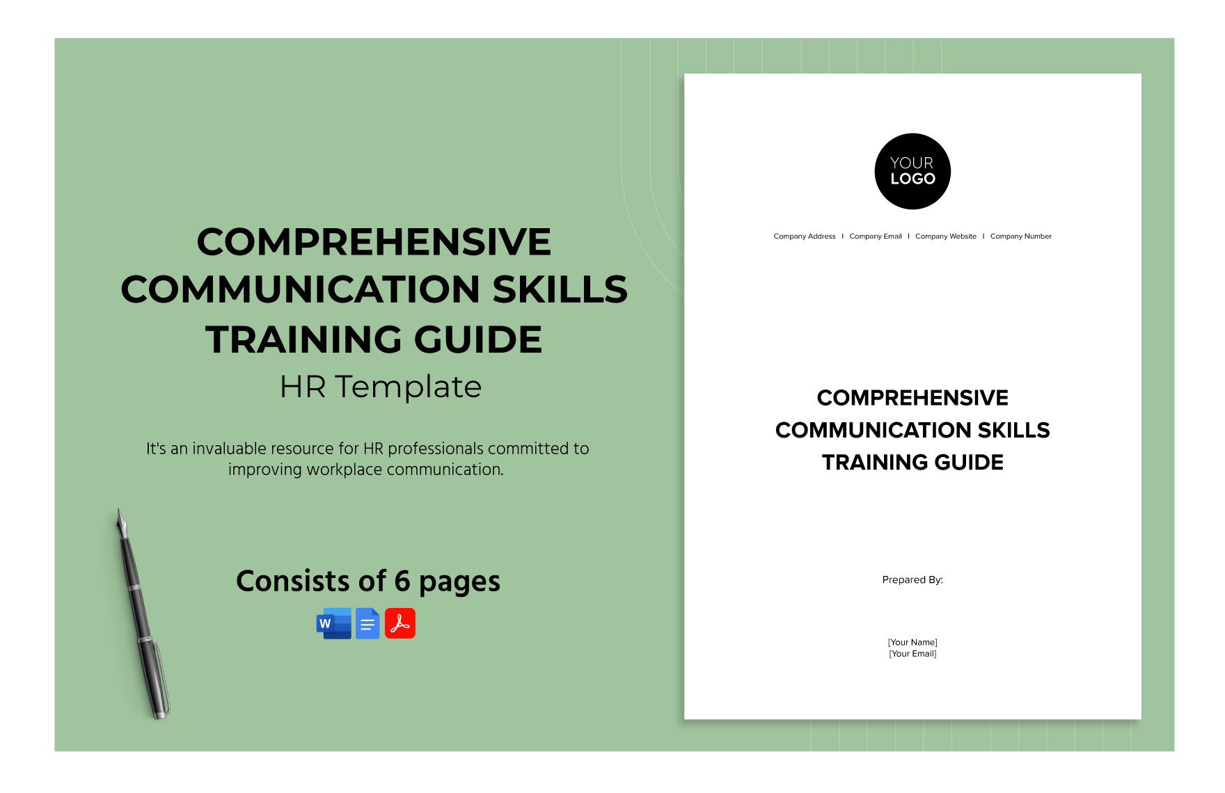 Comprehensive Communication Skills Training Guide HR Template