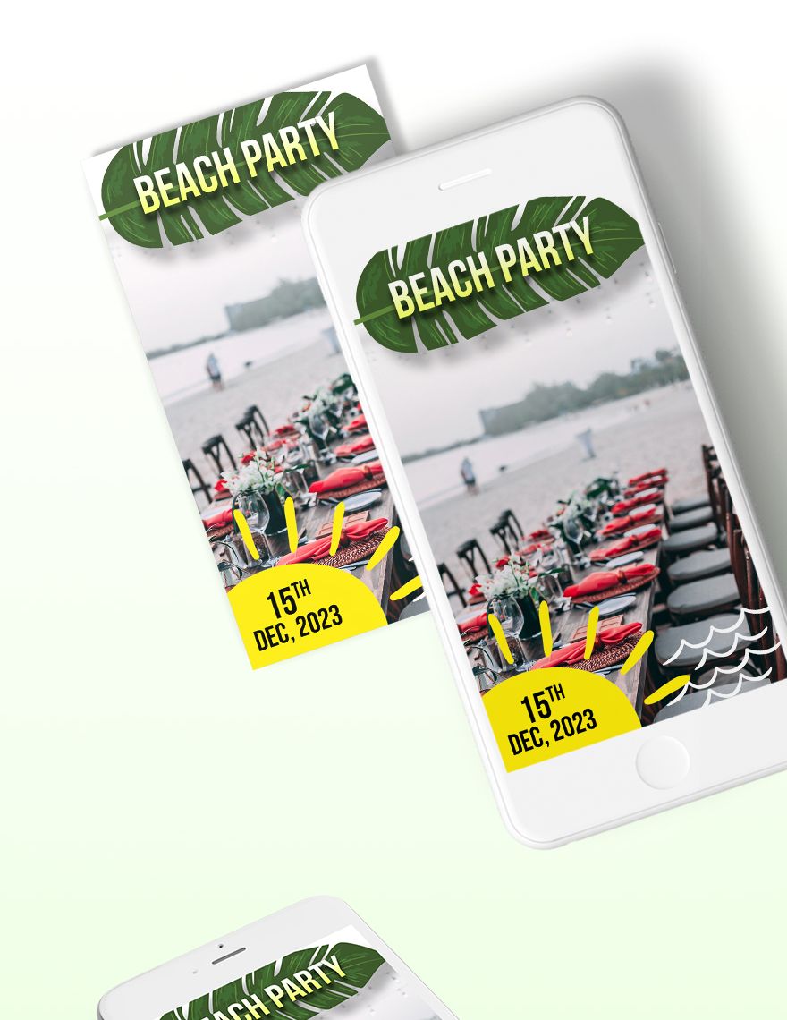 Beach Party Snapchat Geofilters Template