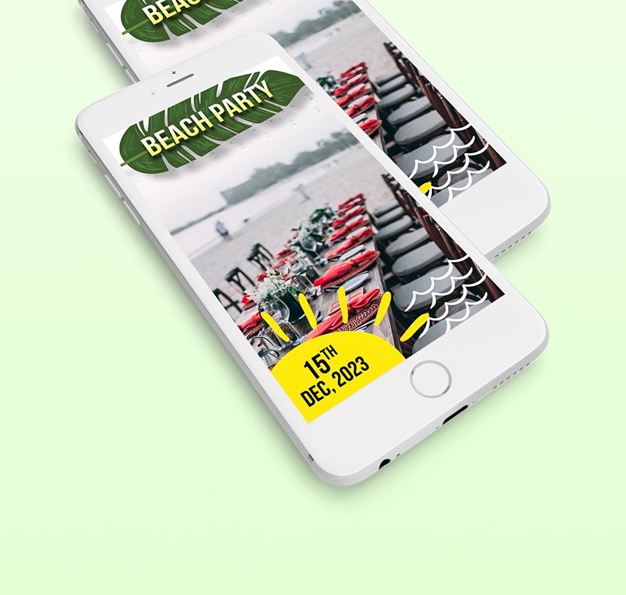 Beach Party Snapchat Geofilters Template