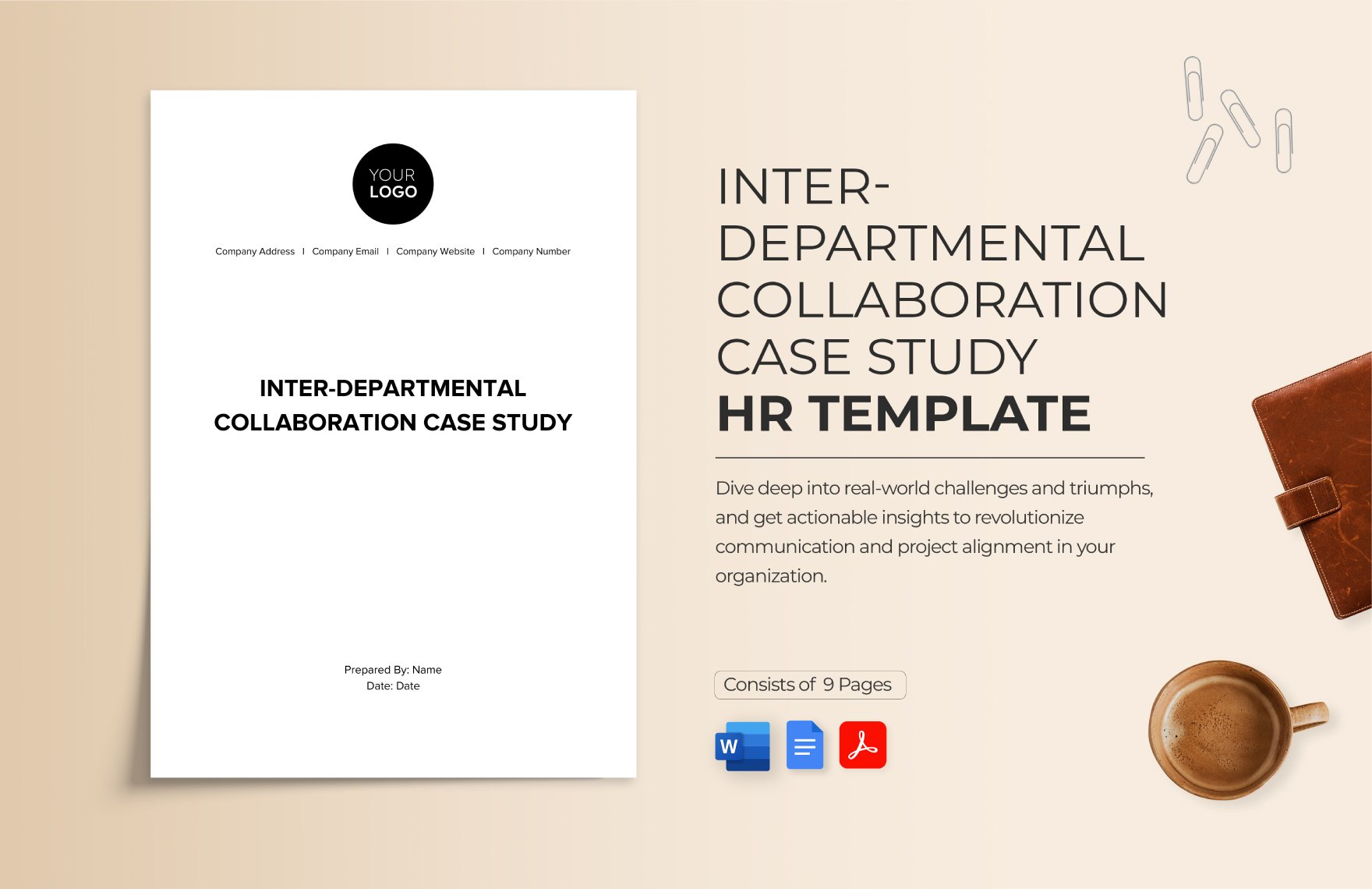 Inter-departmental Collaboration Case Study HR Template