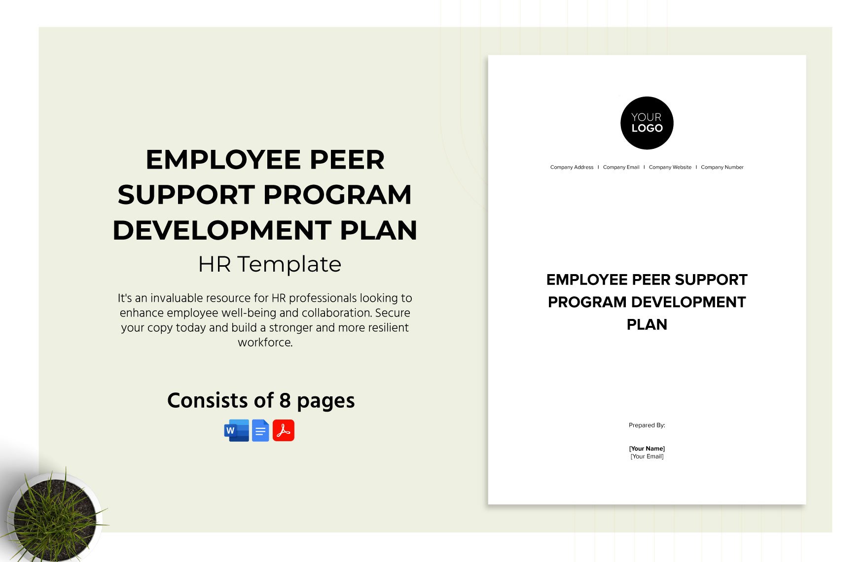 Employee Peer Support Program Development Plan HR Template