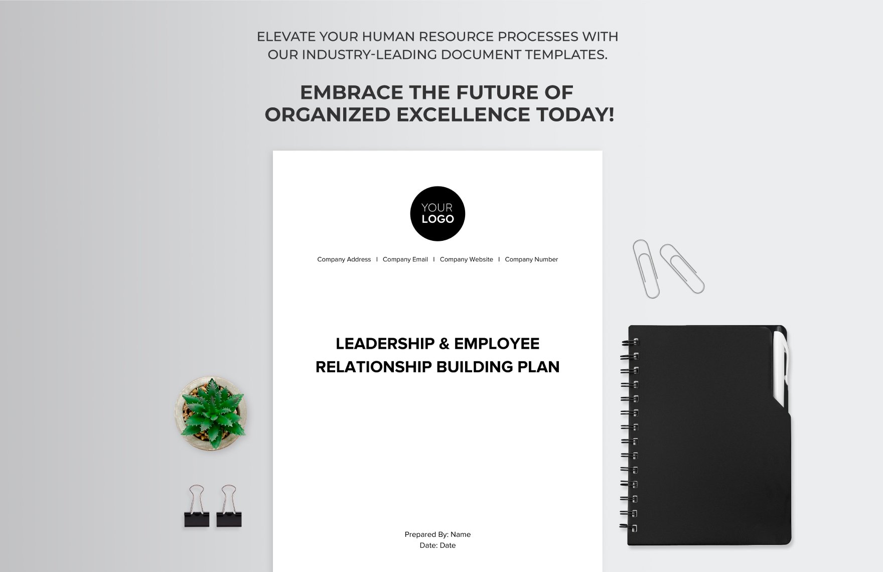 Leadership & Employee Relationship Building Plan HR Template
